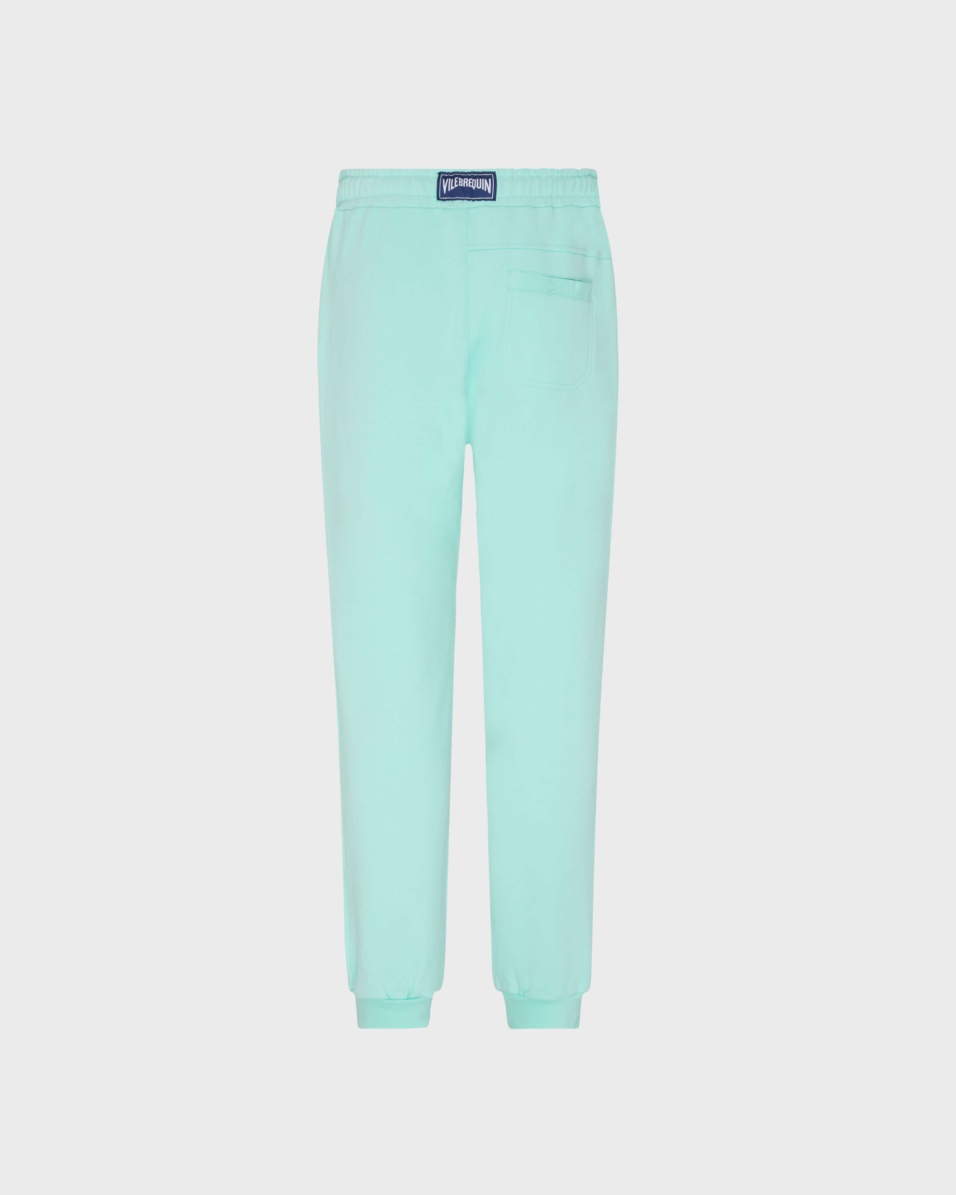 Men Jogger Cotton Pants Solid CARIBBEAN back view