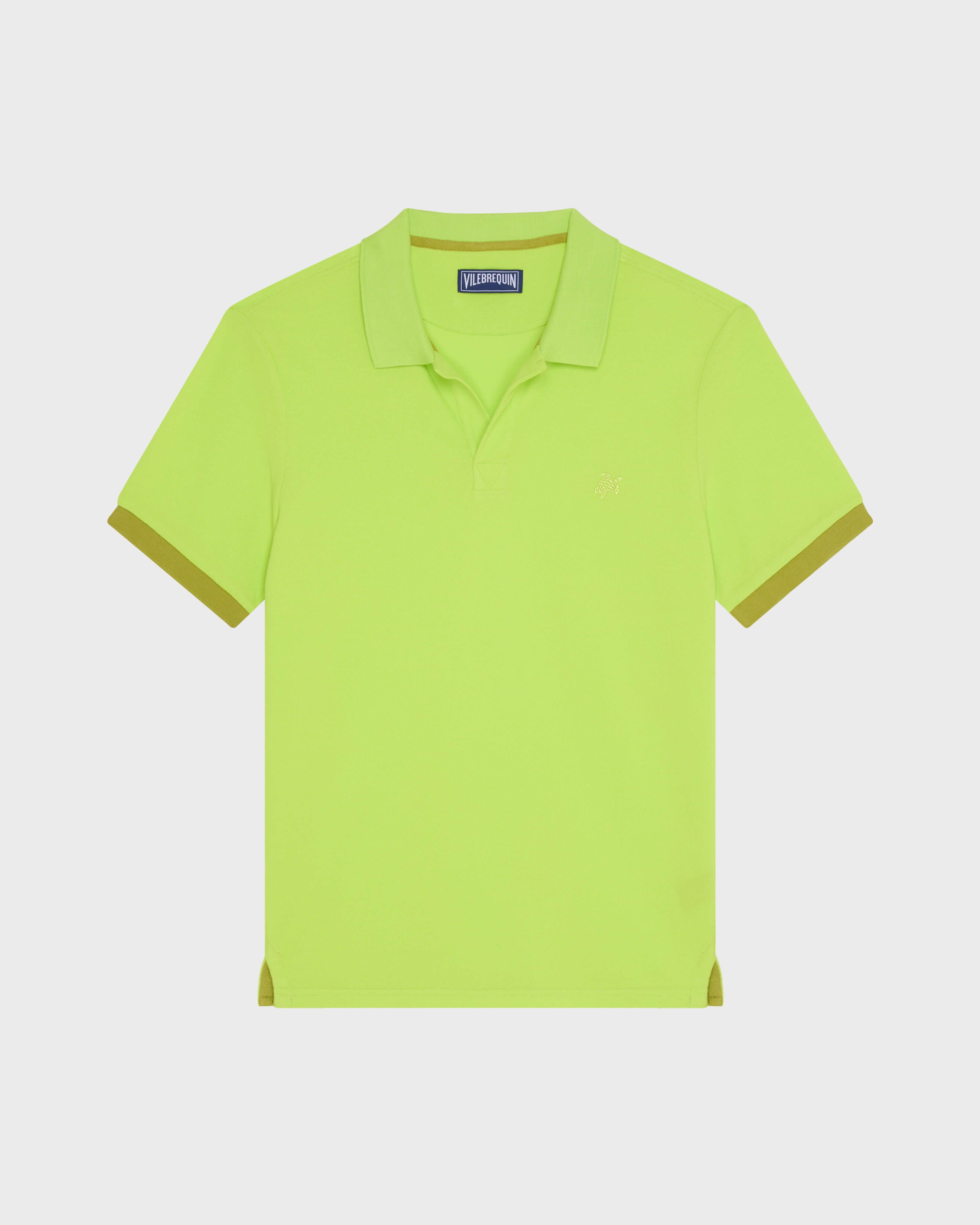 Polo en piqué coton organique homme uni 433 front view