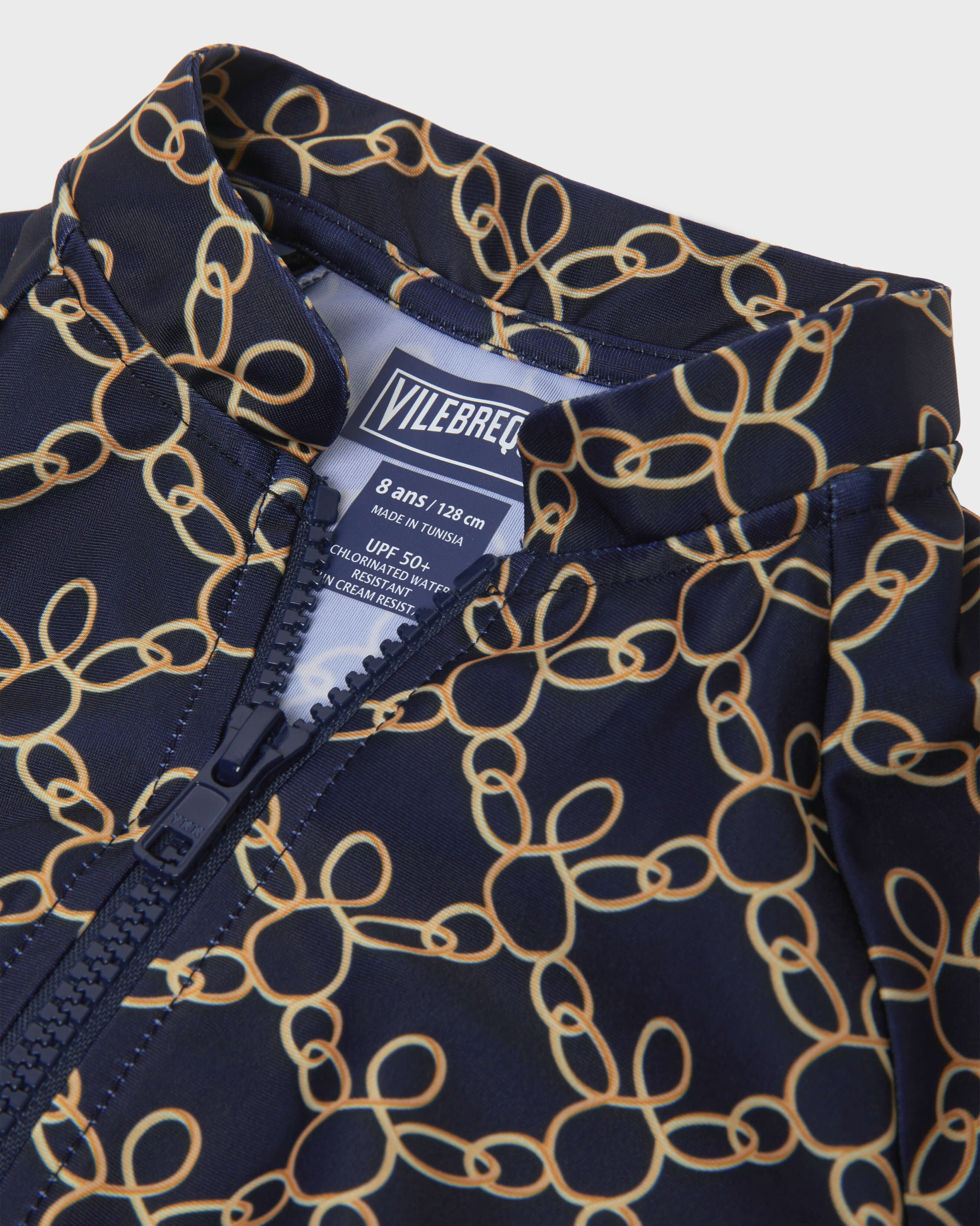 Chaqueta de baño de manga larga con cremallera y estampado Turtles Chain para niño AZUL MARINO supp4 view
