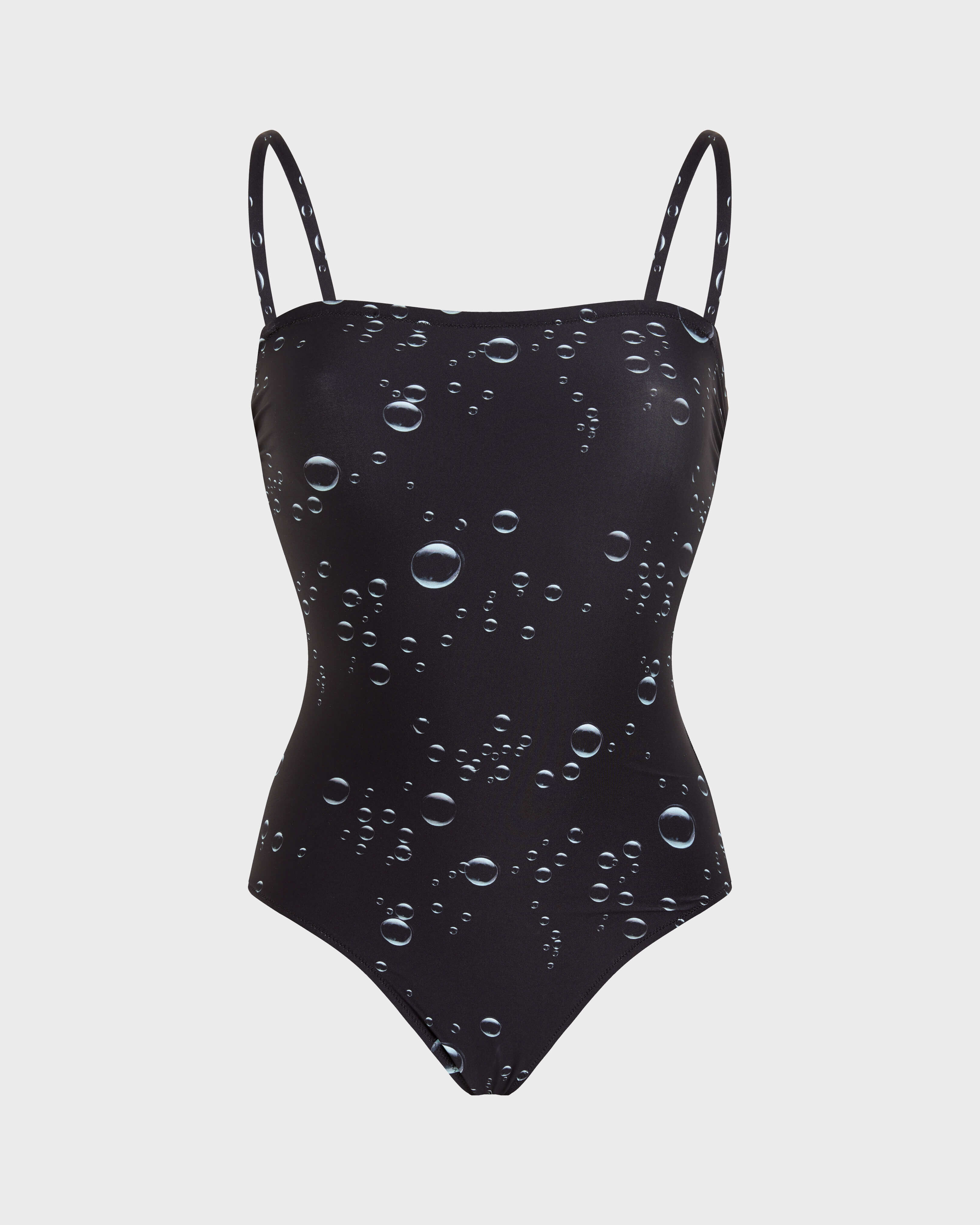 Costume intero donna con corpetto Bubble 3D NERO front view