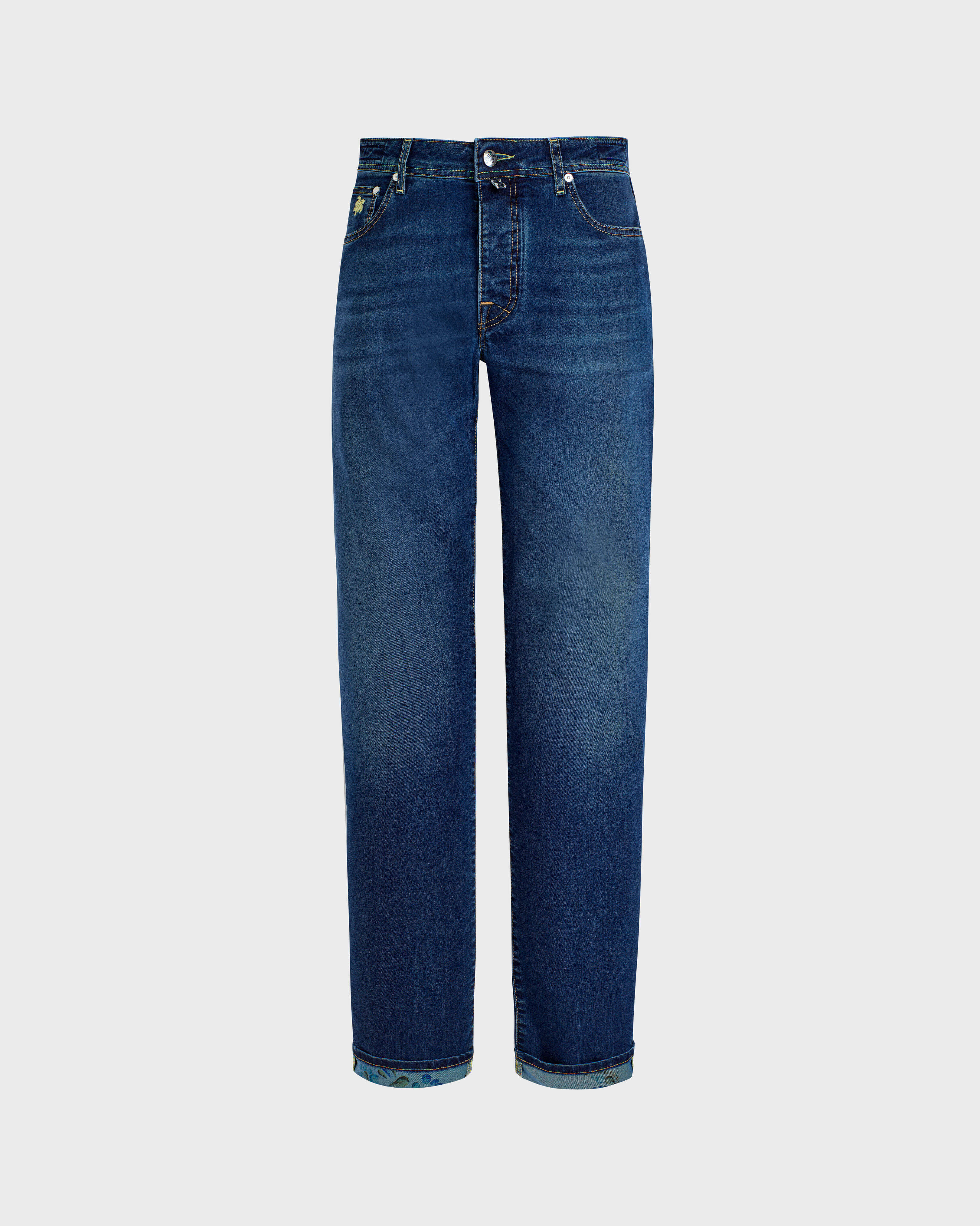 Pantalones vaqueros de cinco bolsillos con estampado Vendôme Turtles para hombre MED DENIM W2 front view
