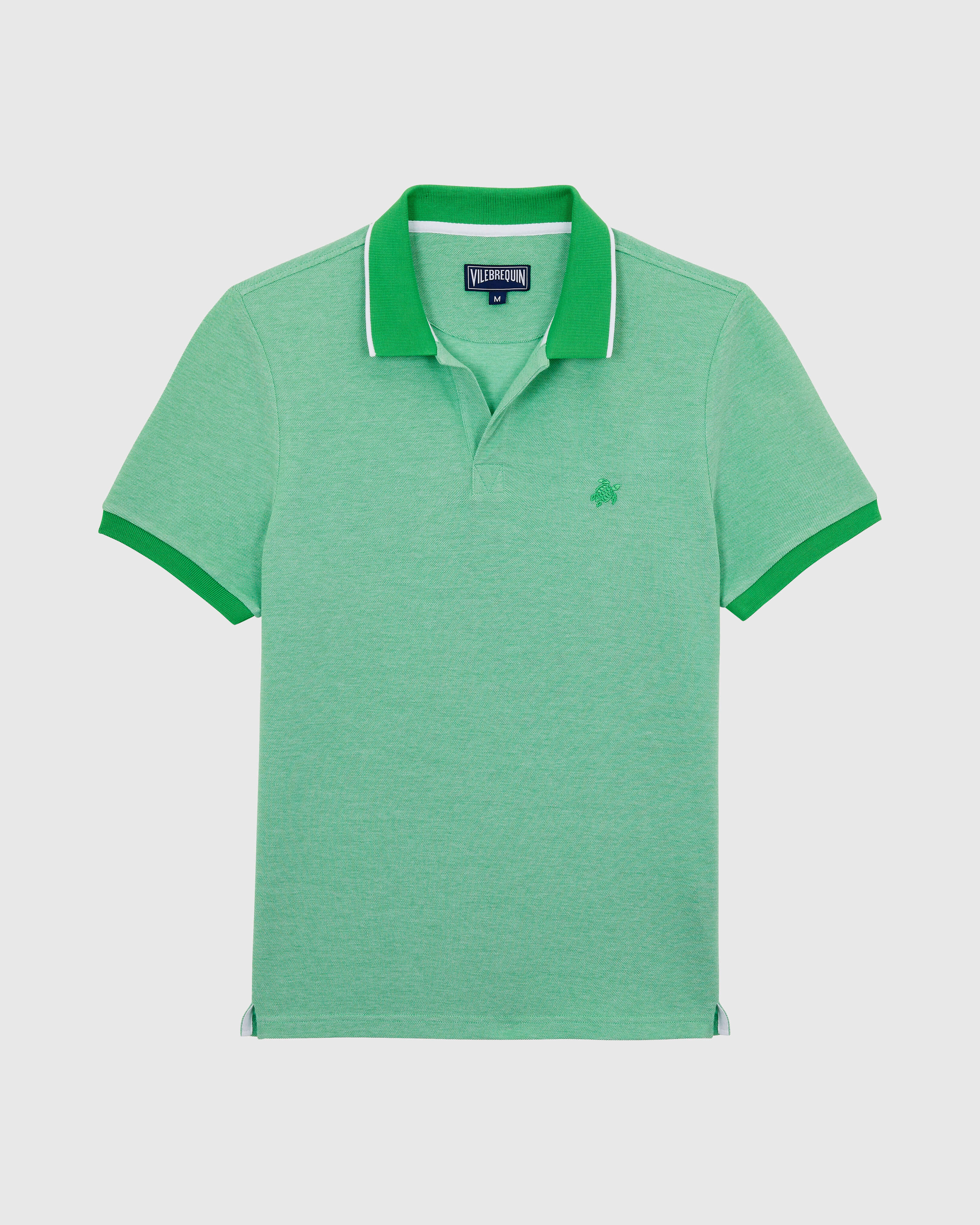 Men Cotton Polo Solid LASER front view