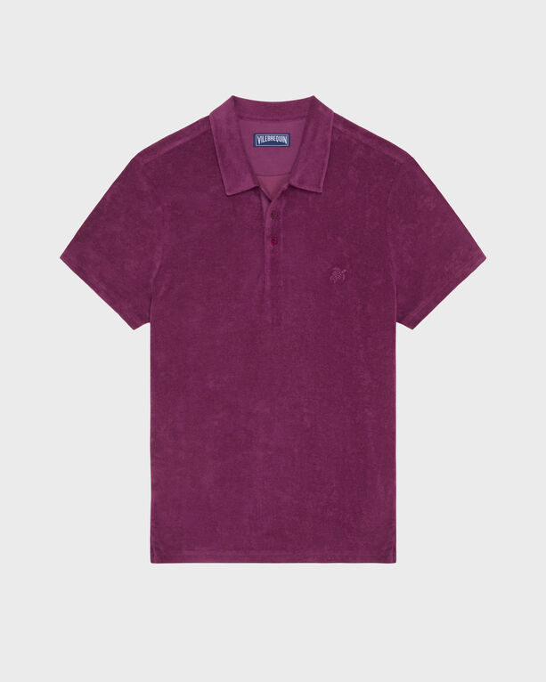 Vilebrequin - Men Terry Polo Shirt Solid - Polo - Phoenix - Purple - Size M