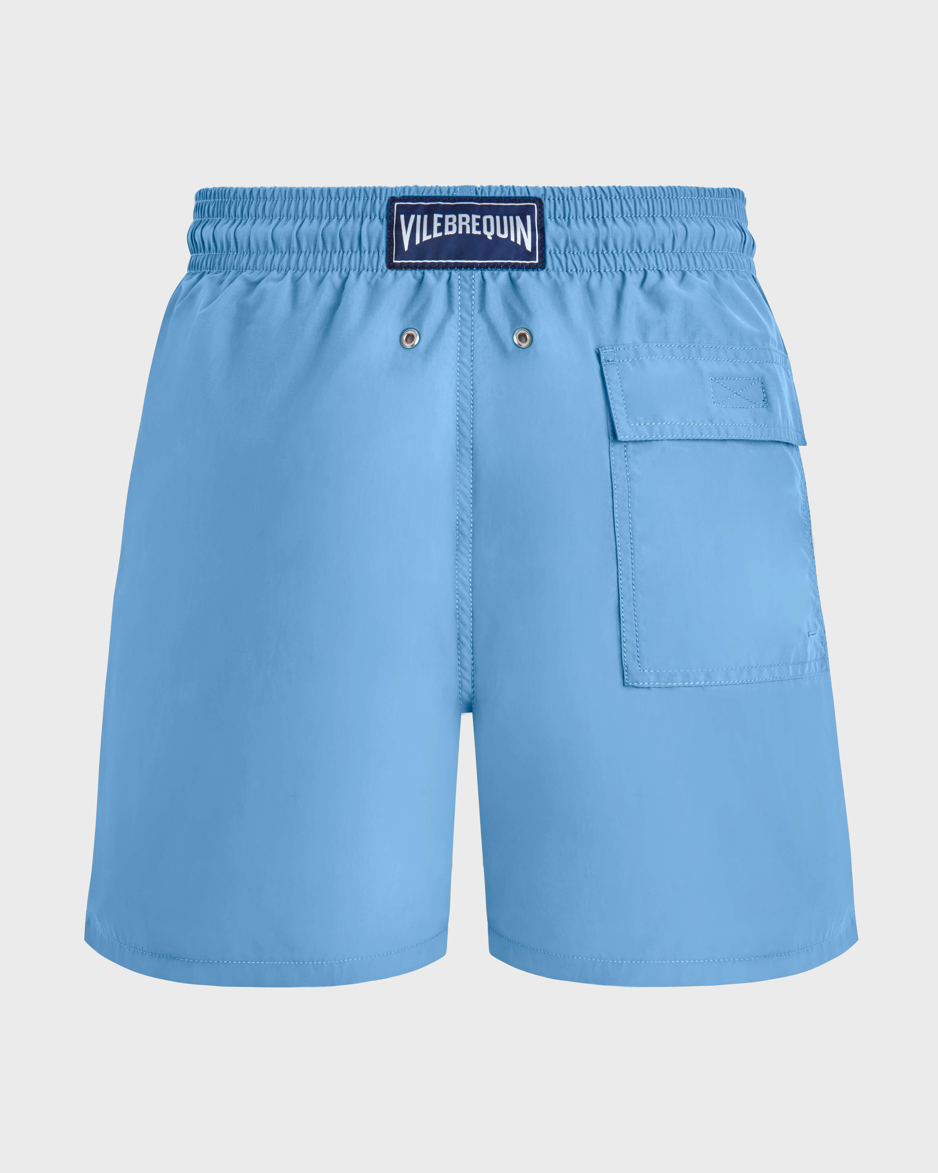 Men Swim Shorts Solid FLAX FLOWER back view