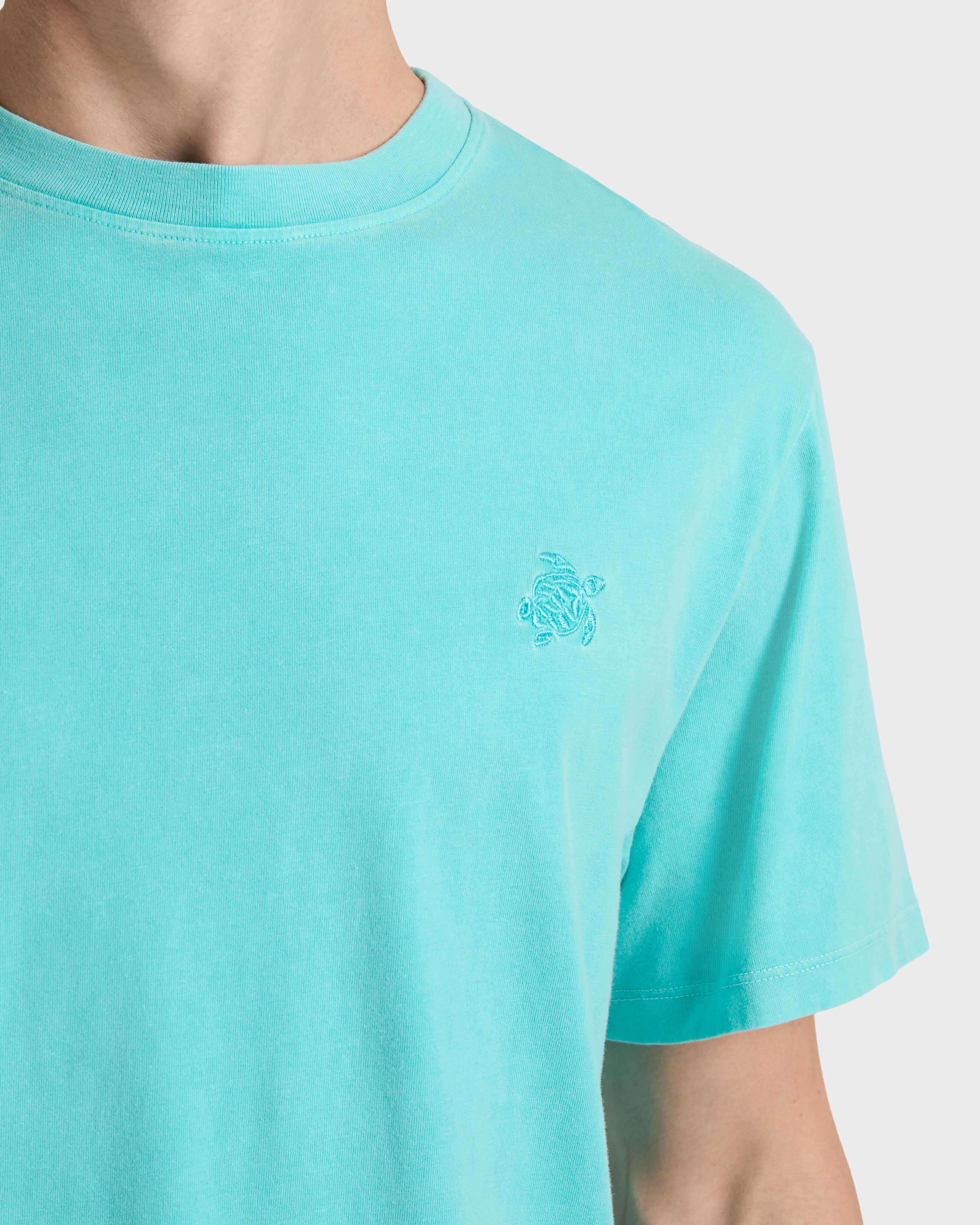 T-Shirt aus mineralgefärbter Baumwolle für Herren AVENTURINE supp1 view