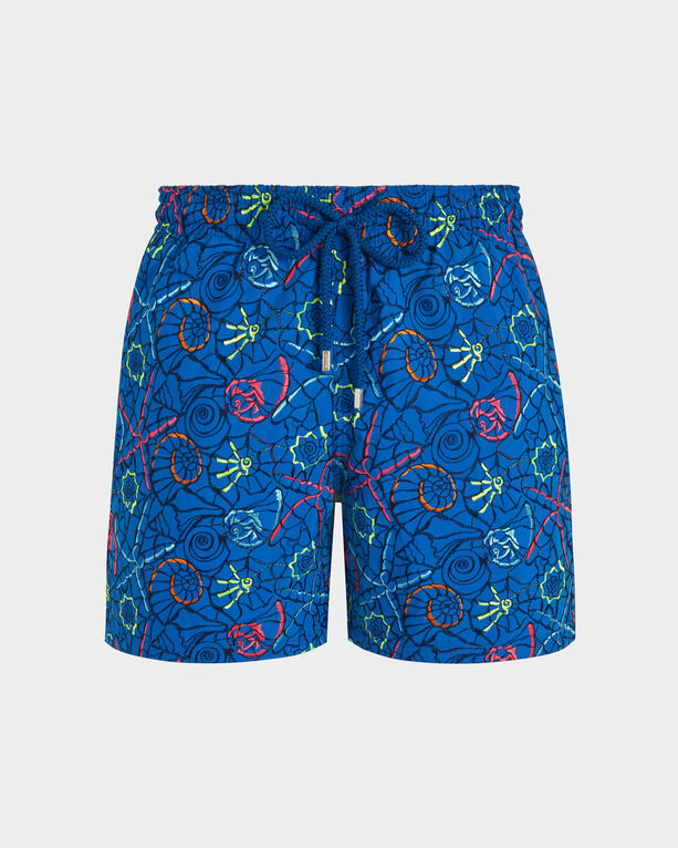 Vilebrequin - Men Swim Shorts Embroidered Noumea Sea - Limited Edition - Swimwear - Mistral - Blue - Size L