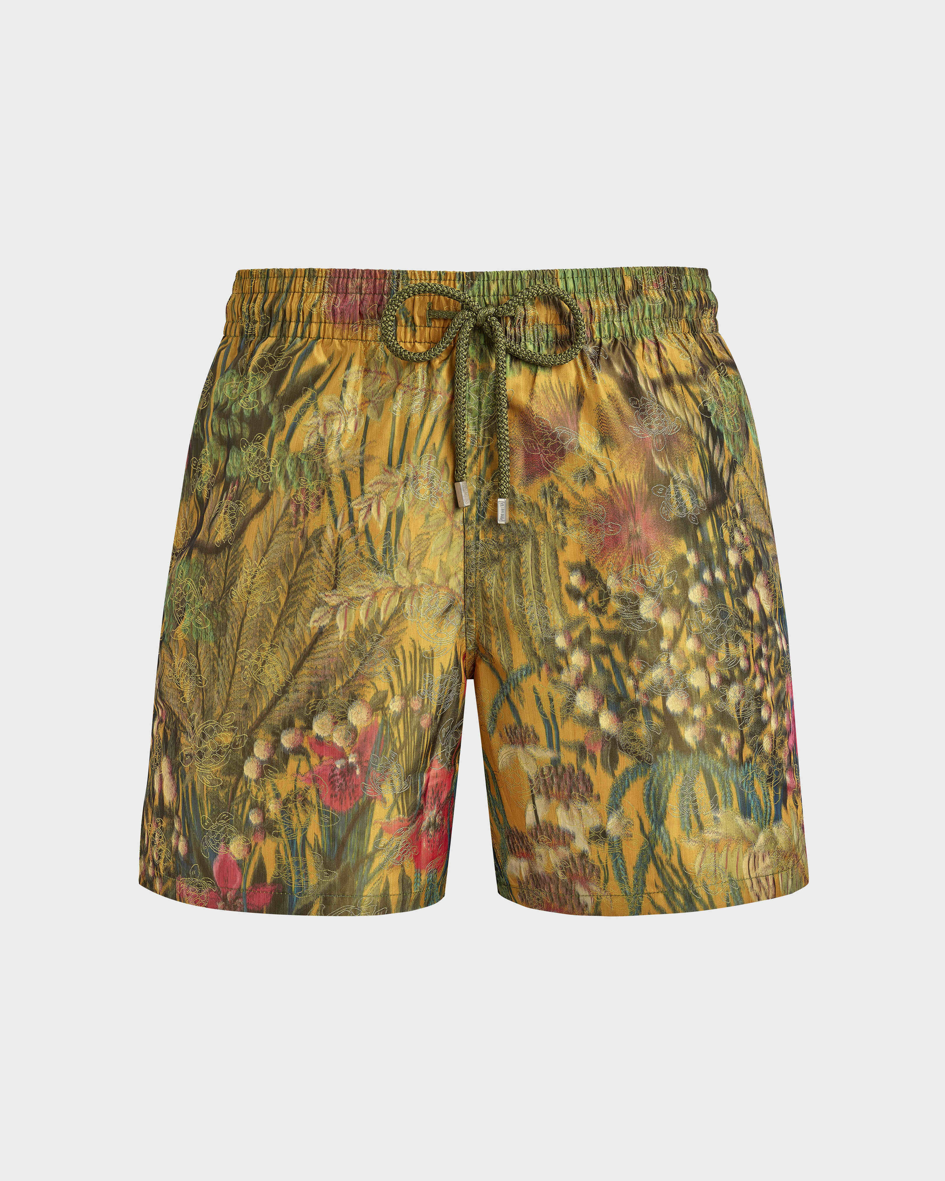 Men Silk Swim Shorts Mystère  - Vilebrequin x Maison BUCOL BRONZE front view