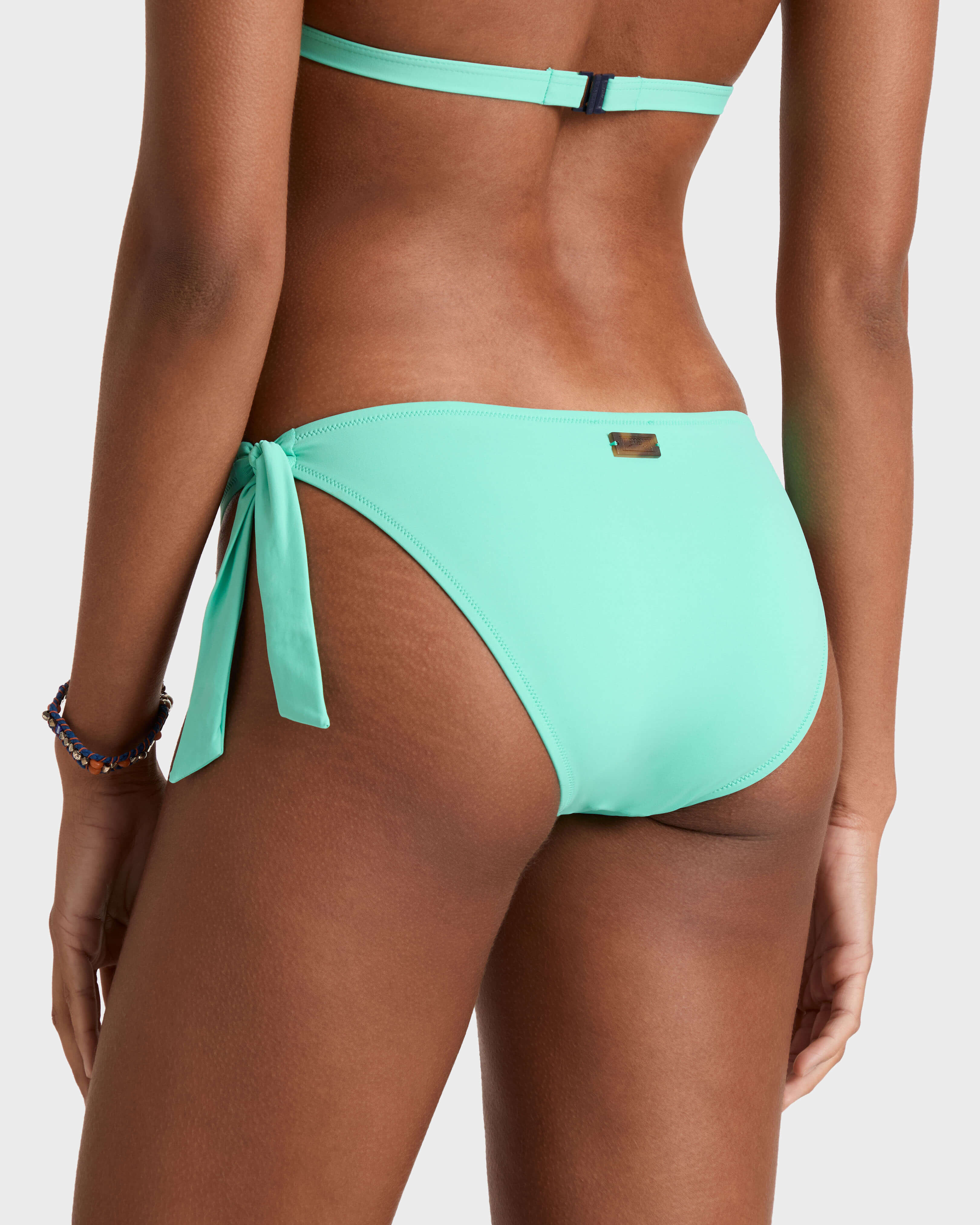 Bas de maillot de bain à nouer femme uni CARIBBEAN backworn view