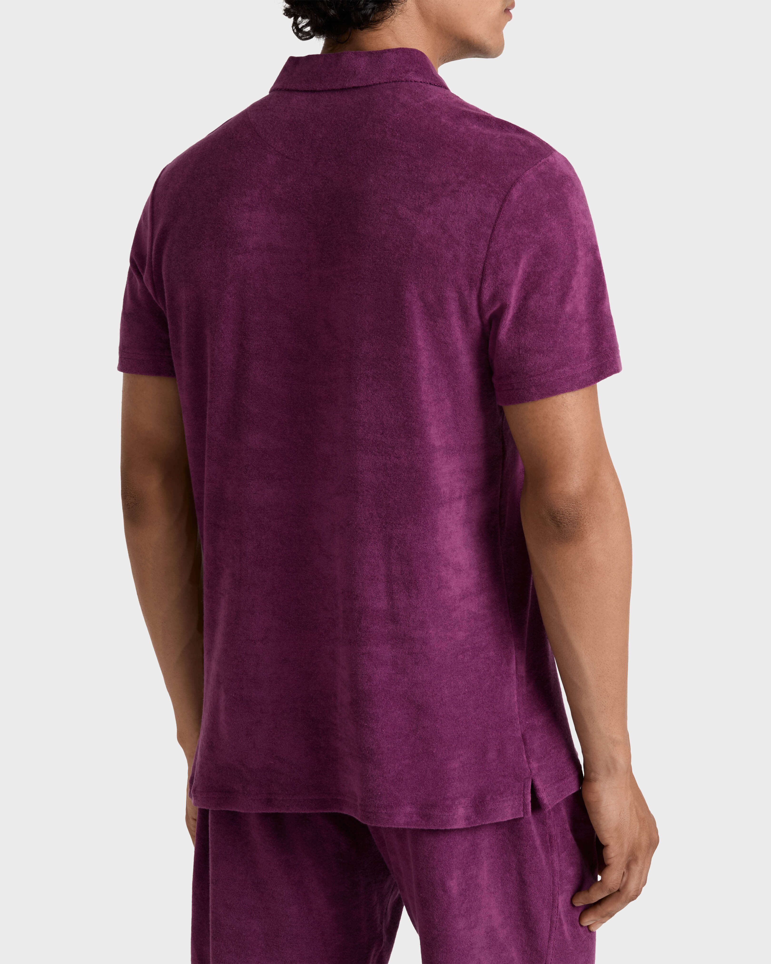 Solid Frottee-Polohemd für Herren KERALA backworn view