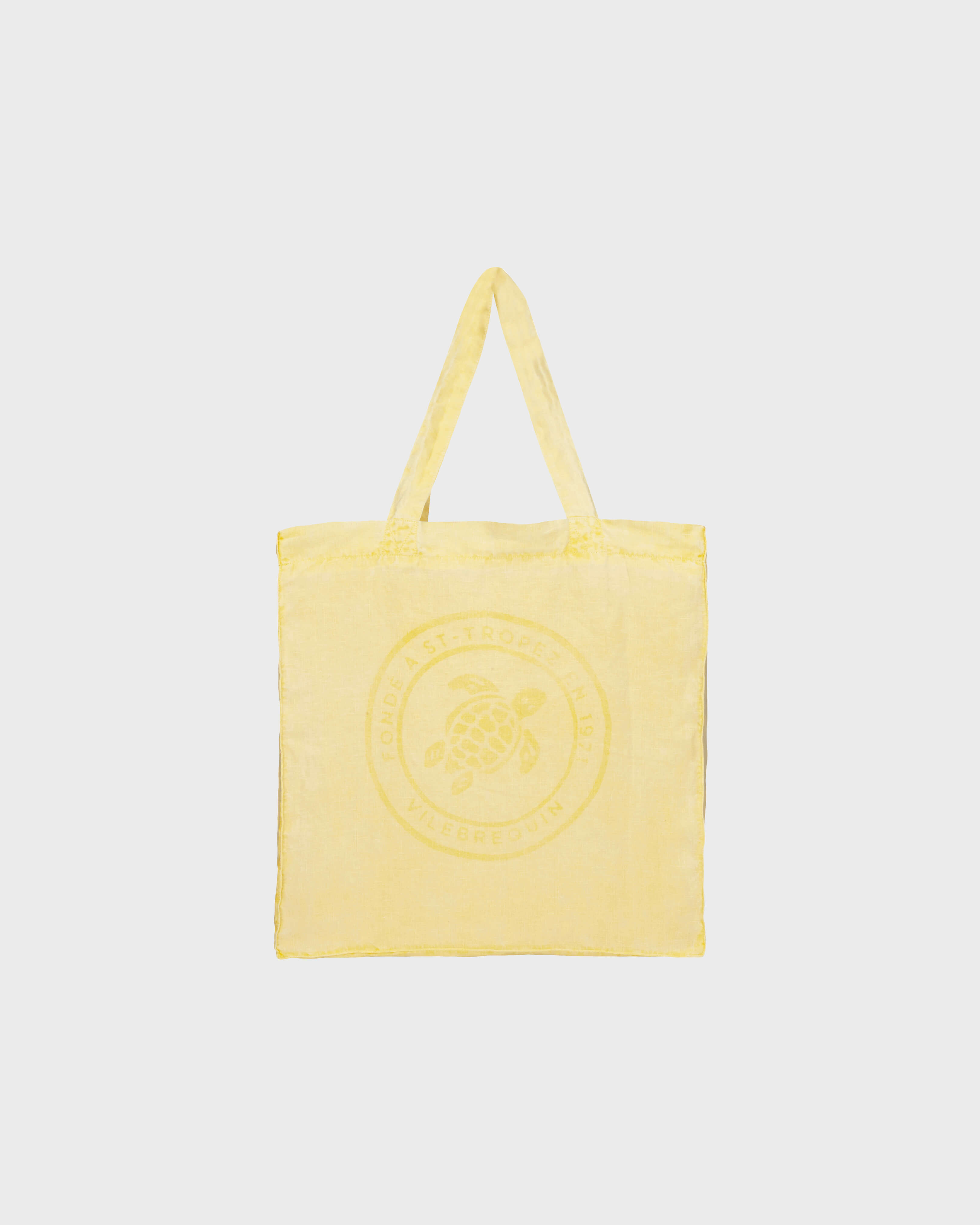 Borsa tote in lino Mineral Dye Turtle GENET back view