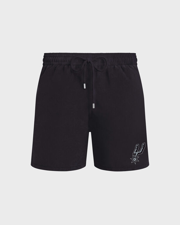 Vilebrequin - Men Swim Trunks - Vilebrequin X San Antonio Spurs - Swimwear - Motu - Black - Size XXXL