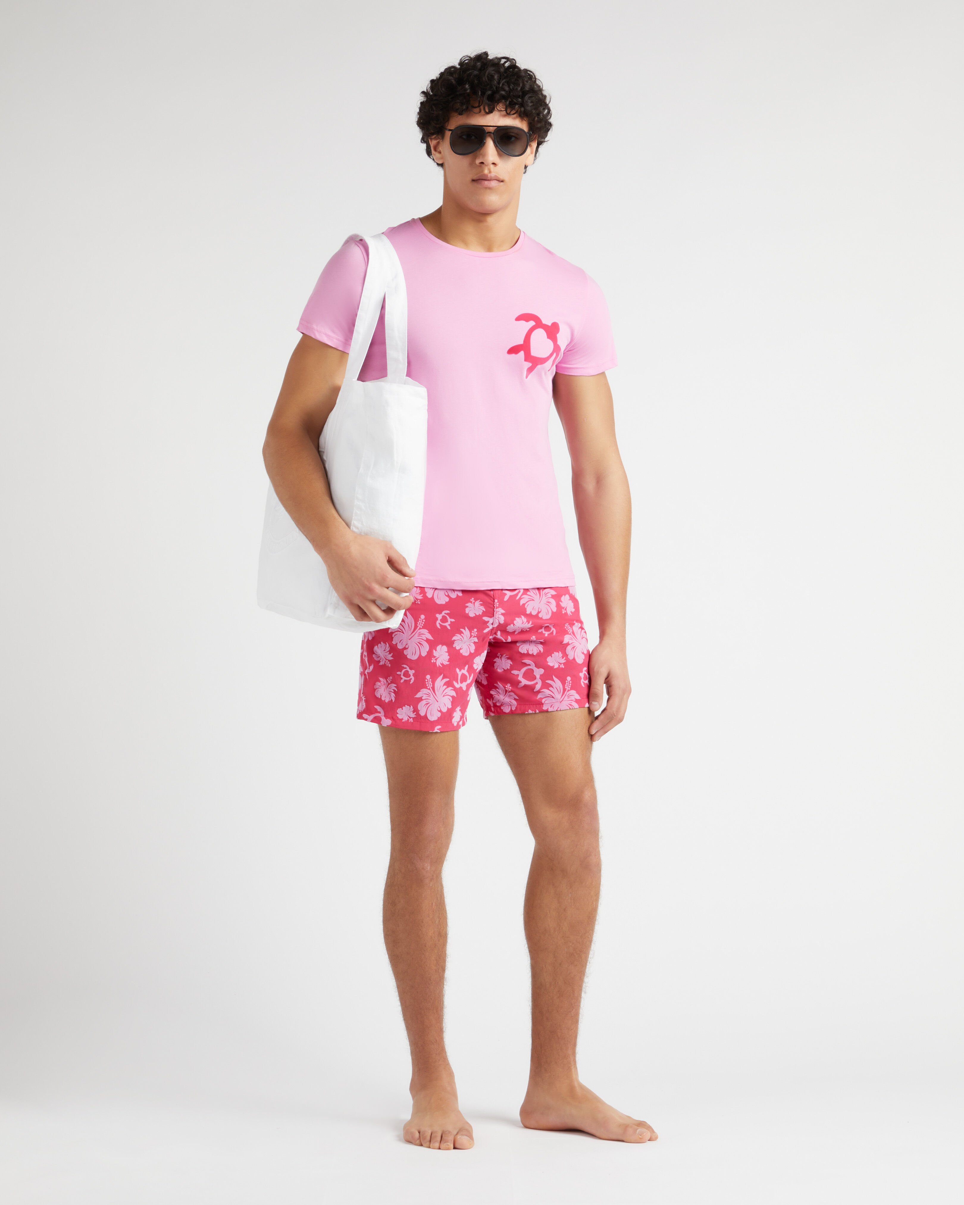 Organic Cotton T-shirt Flocked Turtle Heart Tahiti PETUNIA supp1 view