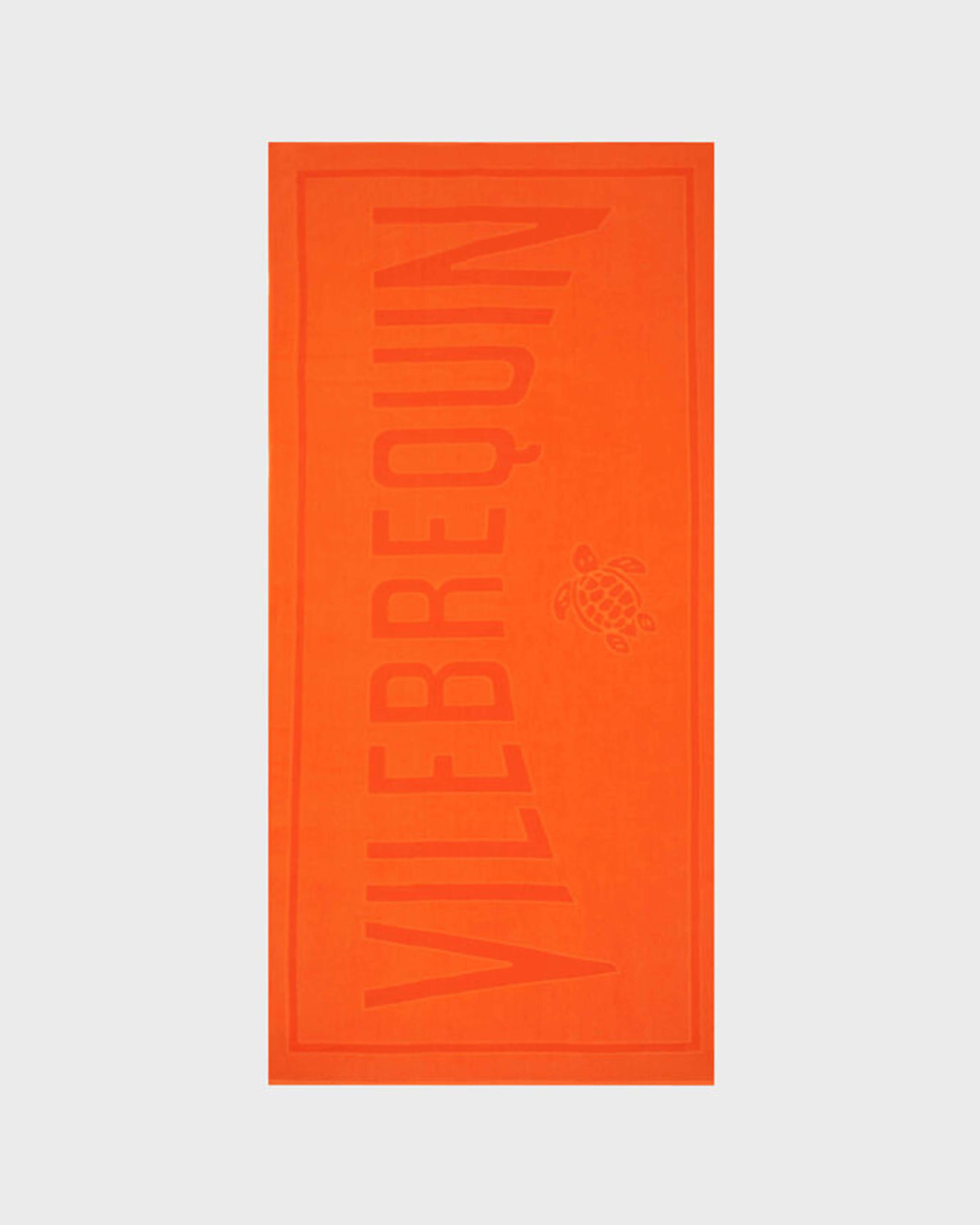 Solid Organic Cotton Beach Towel APRICOT front view