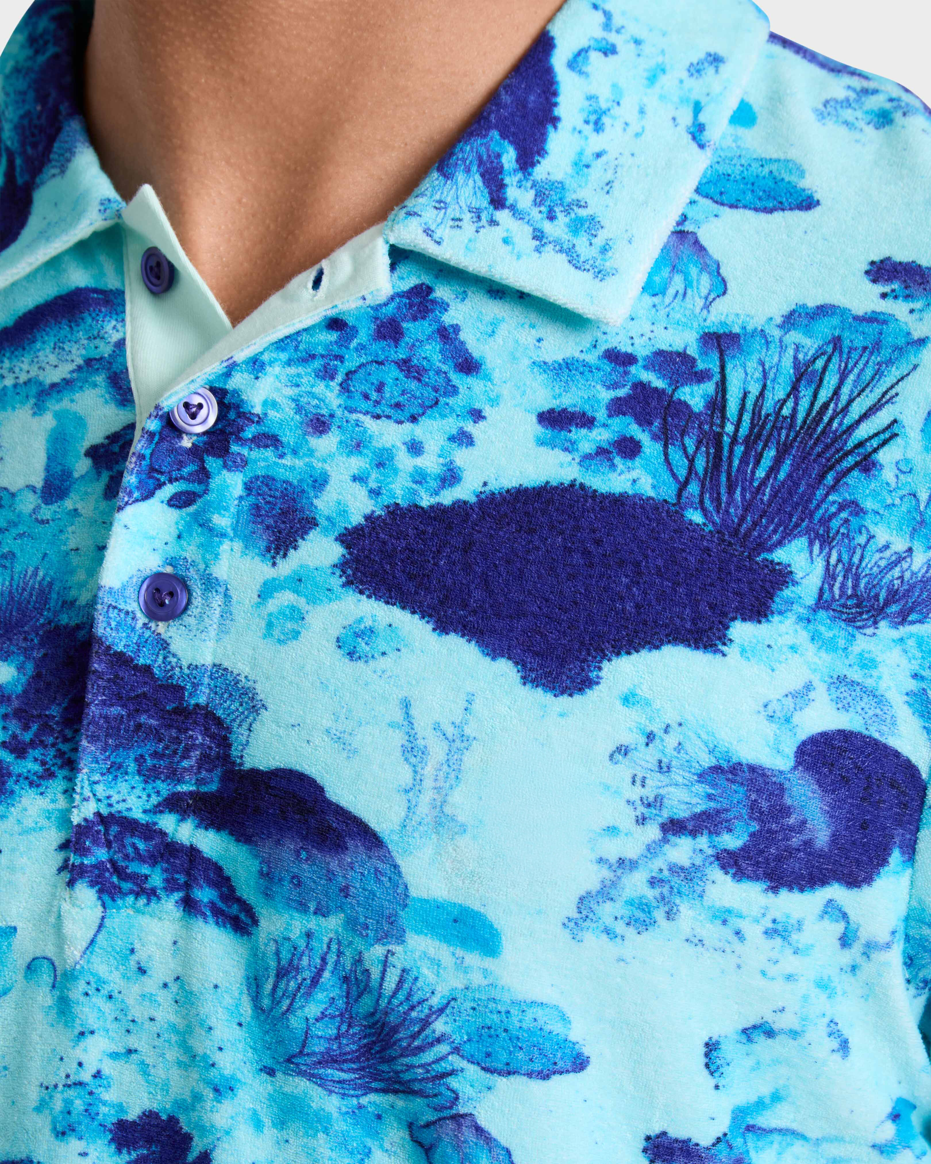 Polo uomo in spugna Coral Reef OXYGENE supp1 view