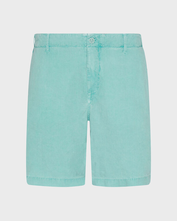 Vilebrequin - Men Mineral Dye Linen Bermuda Shorts - Bermuda - Brad - Green - Size S