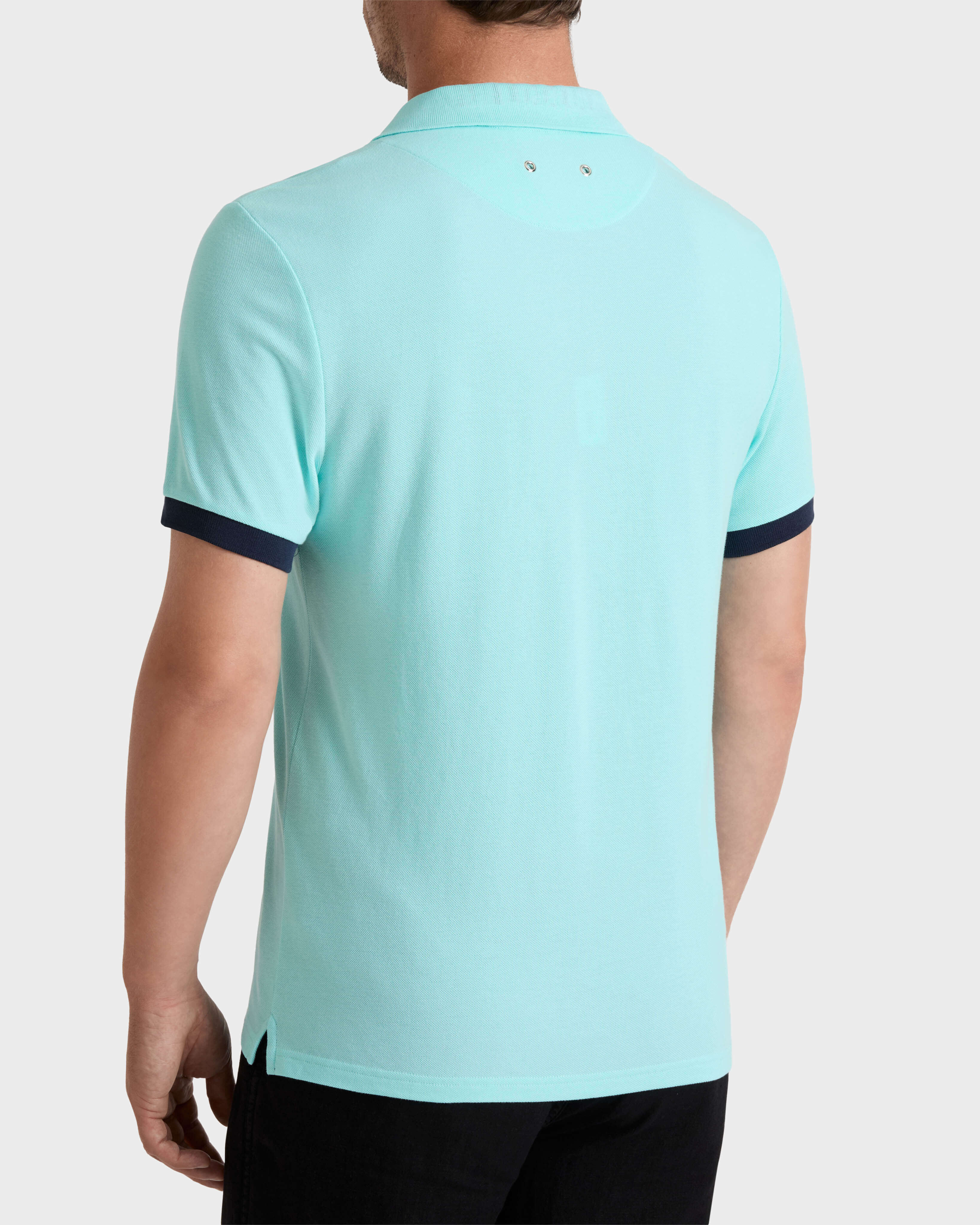 Solid Polohemd aus Baumwolle für Herren OXYGENE backworn view