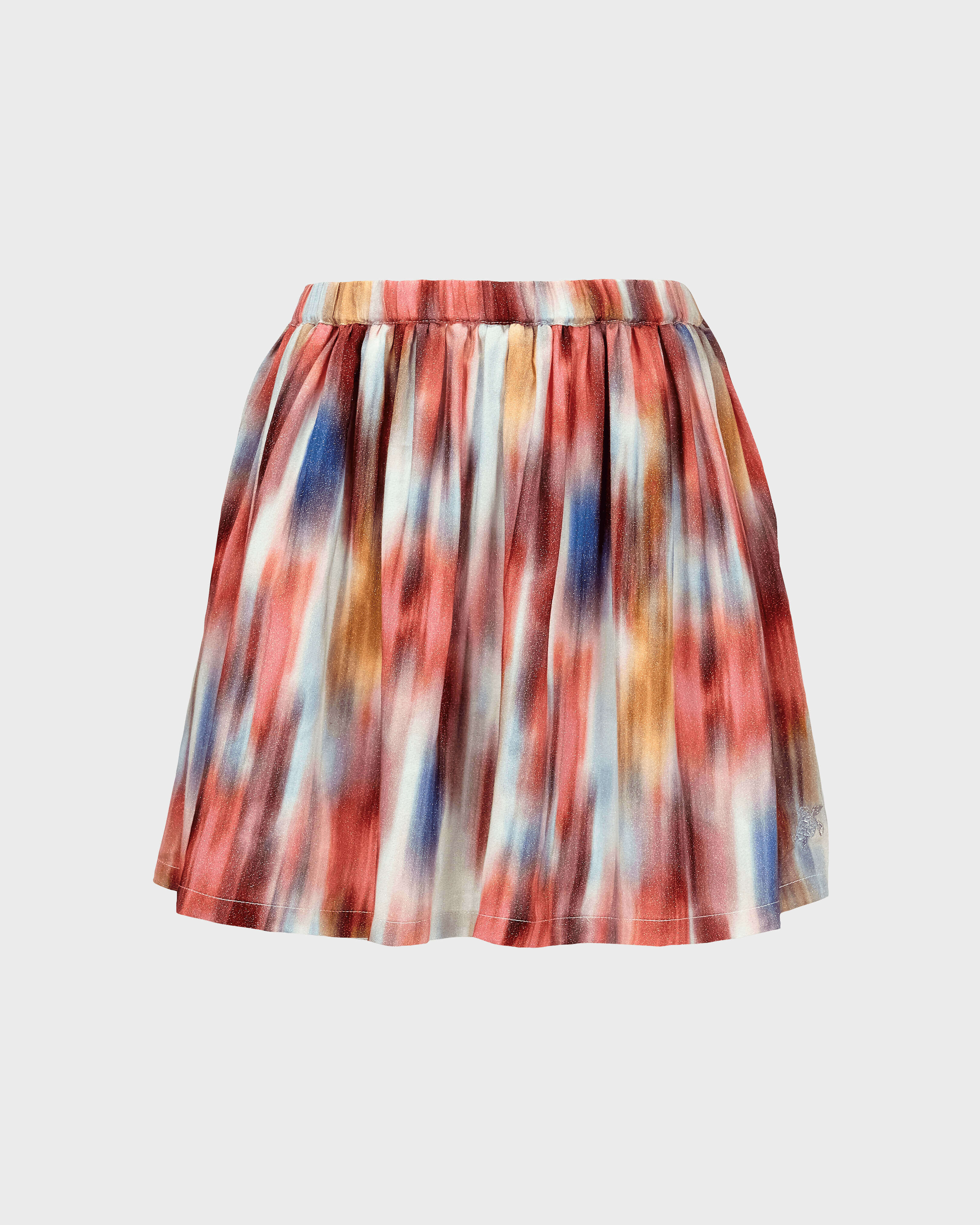 Falda de viscosa con estampado Ikat para niña MULTICOLORES front view