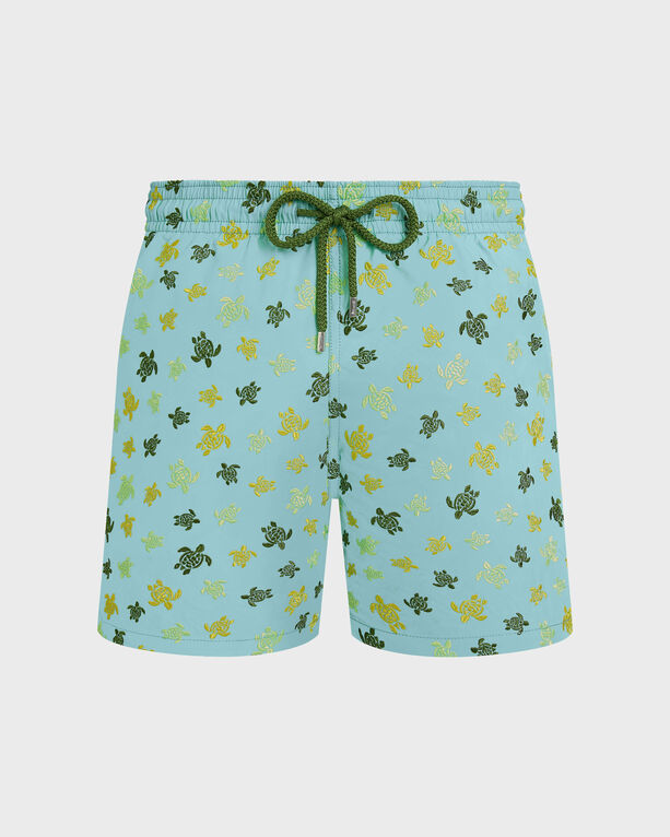 Vilebrequin - Men Swim Shorts Embroidered Micro Ronde Des Tortues - Limited Edition - Swimwear - Mistral - Green - Size 4XL