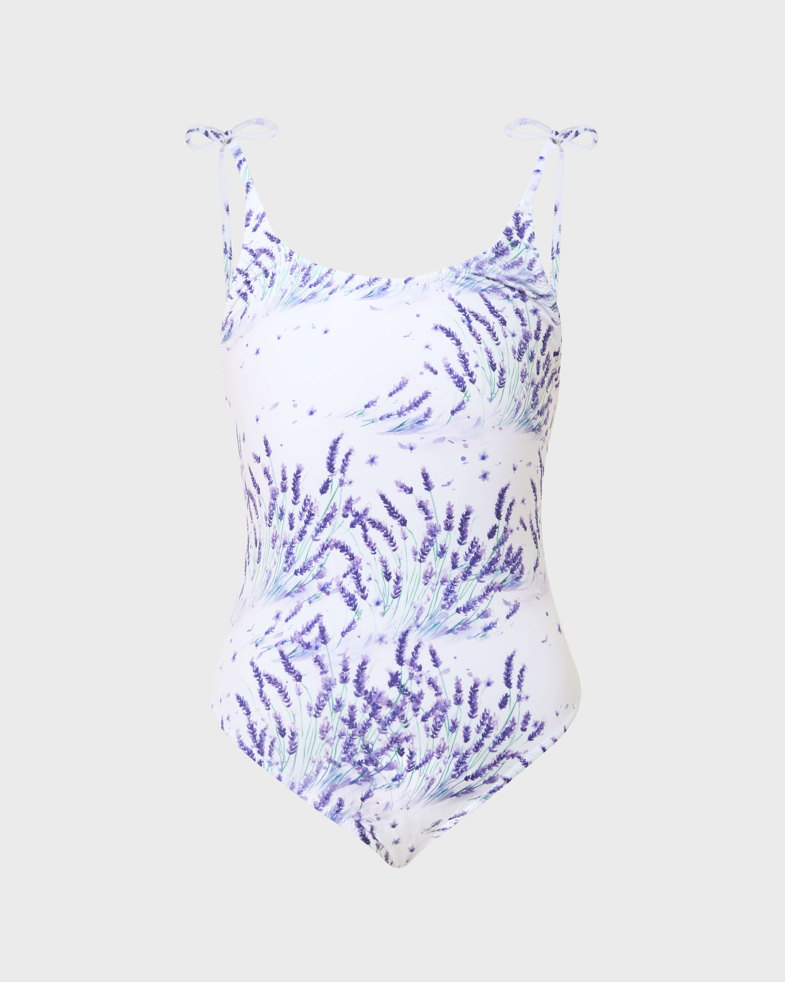 Girls One-piece Swimsuit Lavender WHITE supp5 view