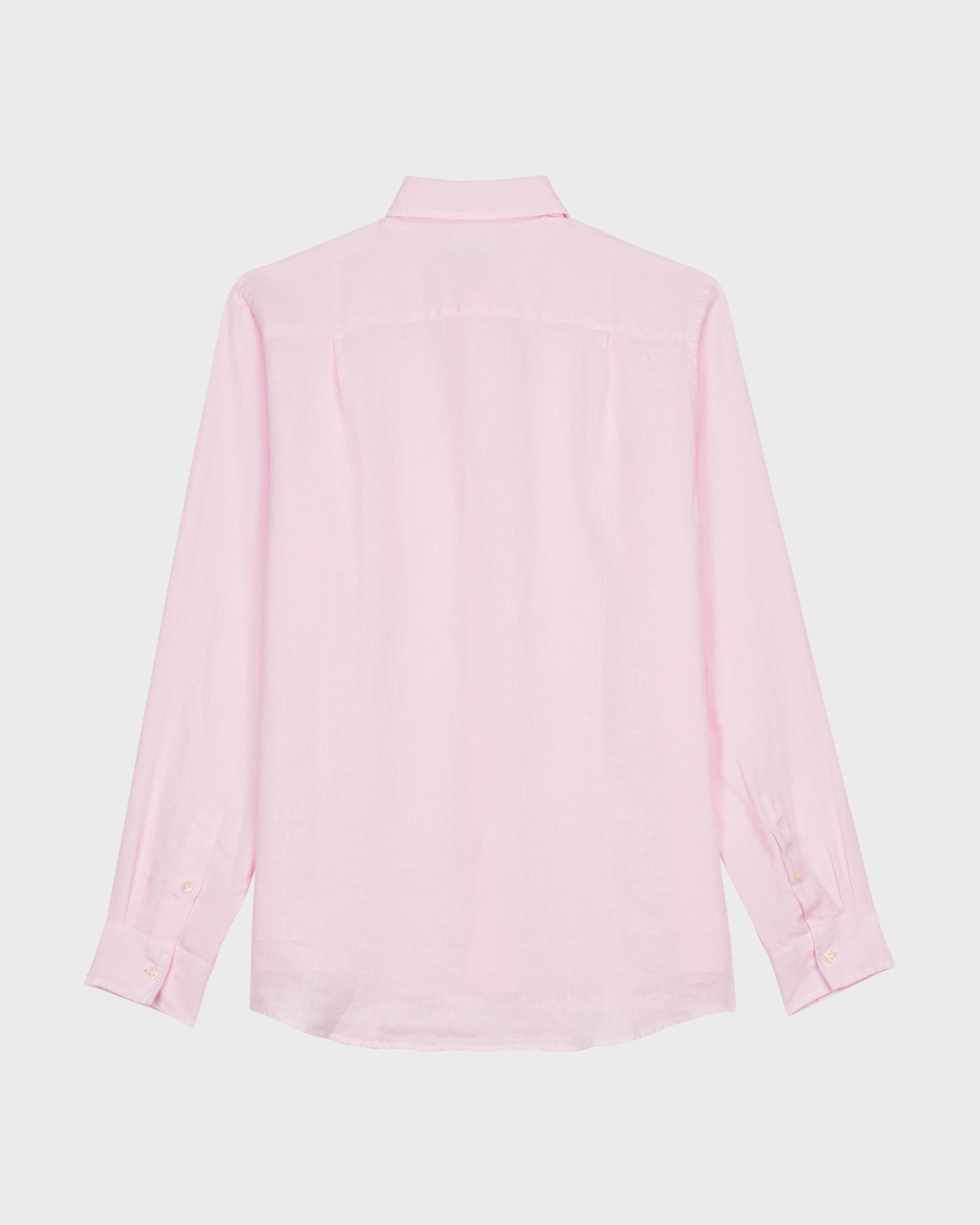 Men Linen Shirt Solid BALLET SHOE back view