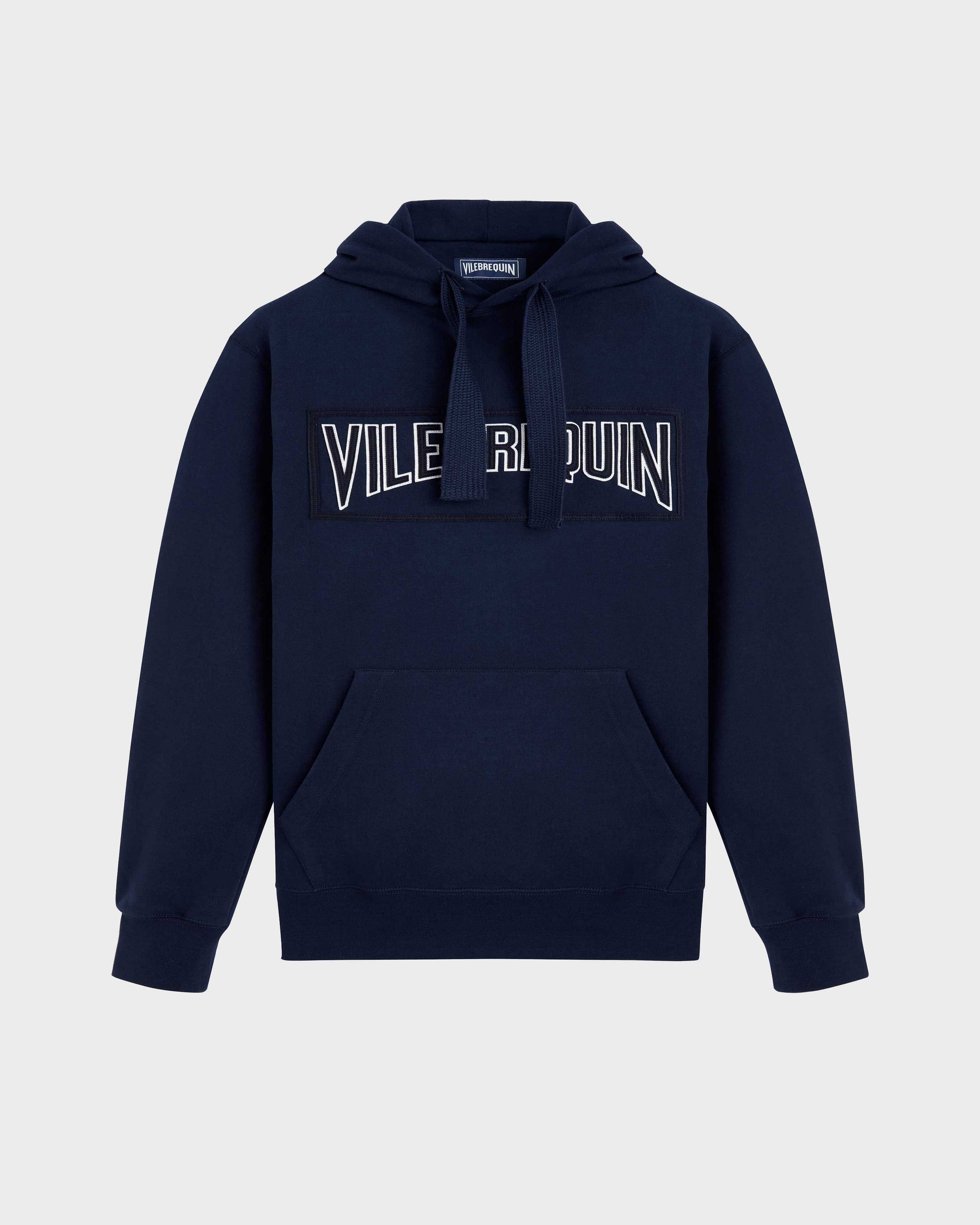 Men Cotton Solid Sweatshirt NAVY front view