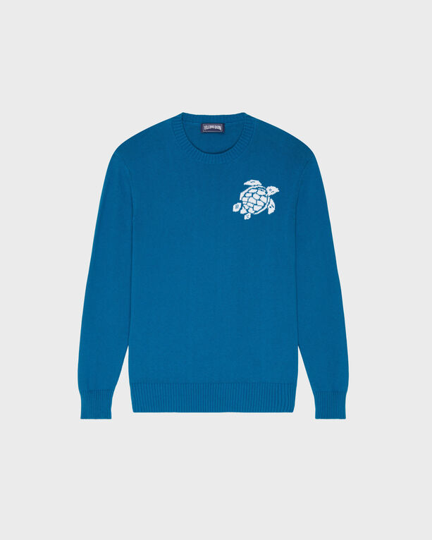 Vilebrequin - Pullover En Coton Et Cachemire Ras-du-cou Homme Tortue - Pull - Rayol - Bleu - Taille XXXL Vilebrequin - Pullover En Coton Et Cachemire Ras-du-cou Homme Tortue - Pull - Rayol - Bleu - Taille XXXL