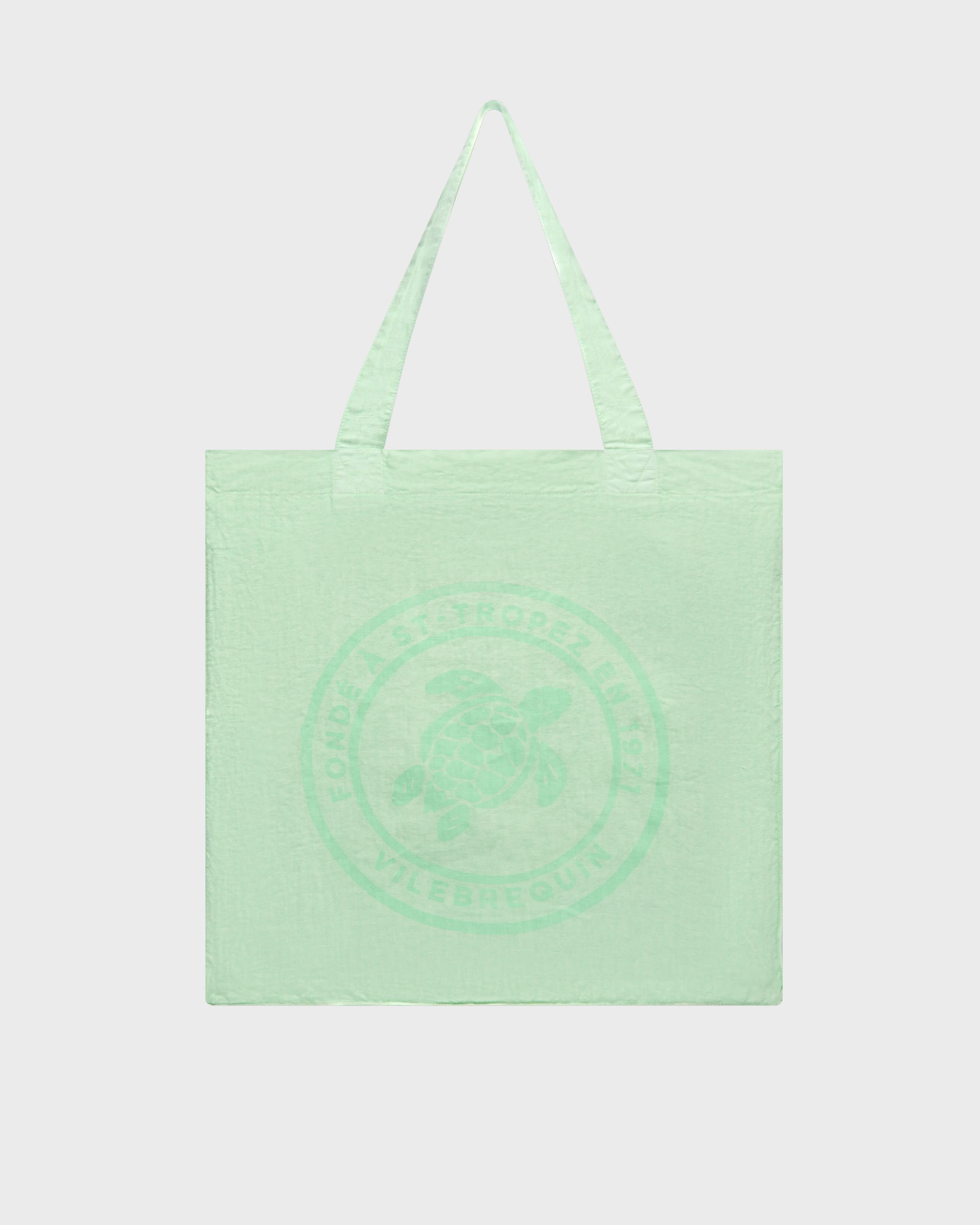 Borsa tote in lino Mineral Dye Tortue GIADA front view
