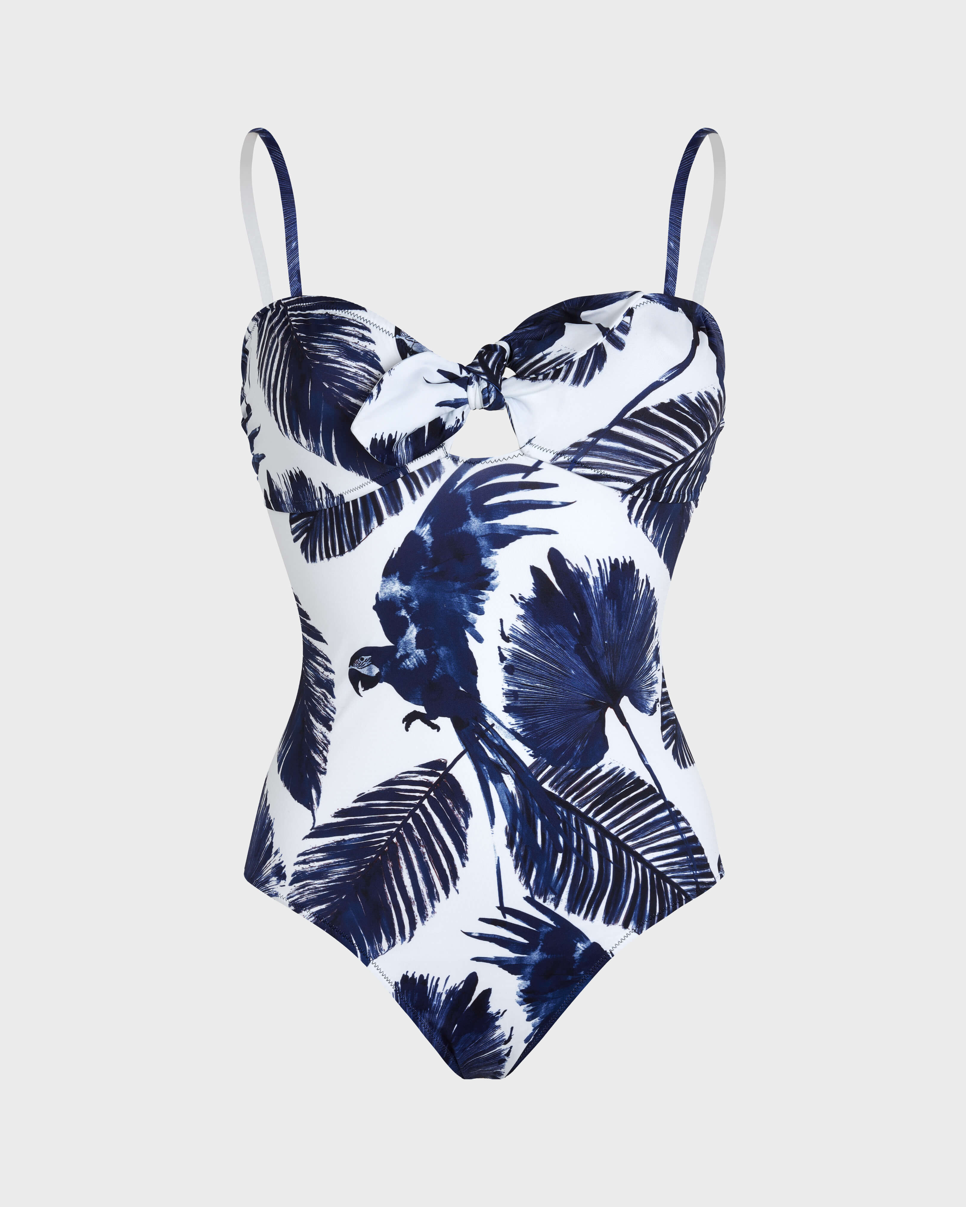 Costume intero donna a corpetto Papagaio BIANCO front view