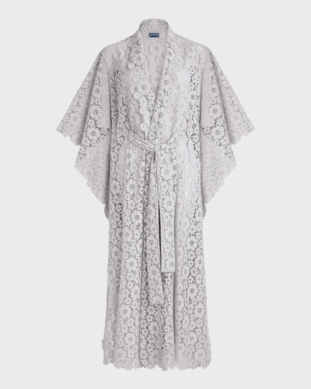 Vilebrequin - Women Guipure Kimono Flowers Lace - Kimono - Kiyomi - White - Size OSFA