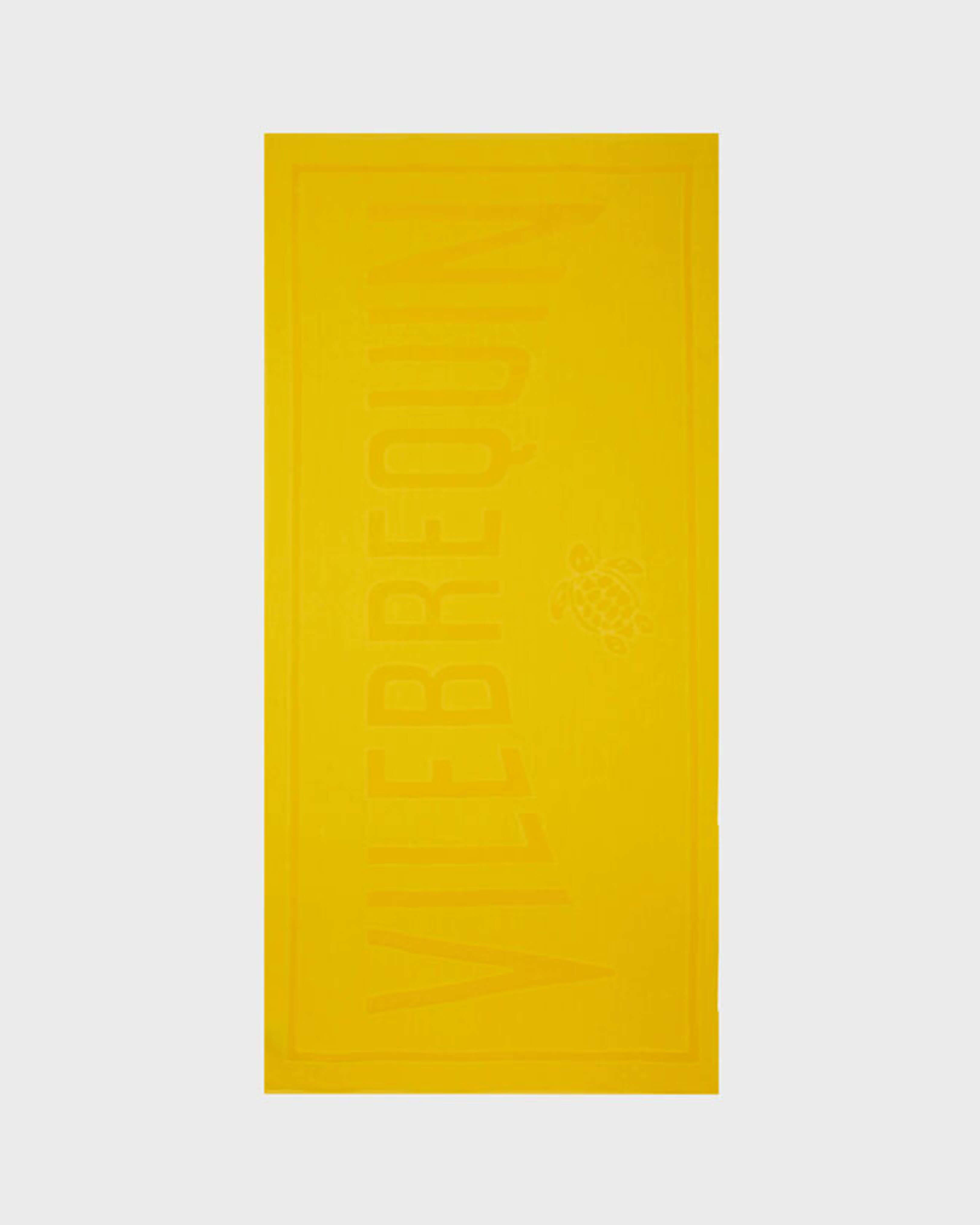 Solid Organic Cotton Beach Towel CORN front view