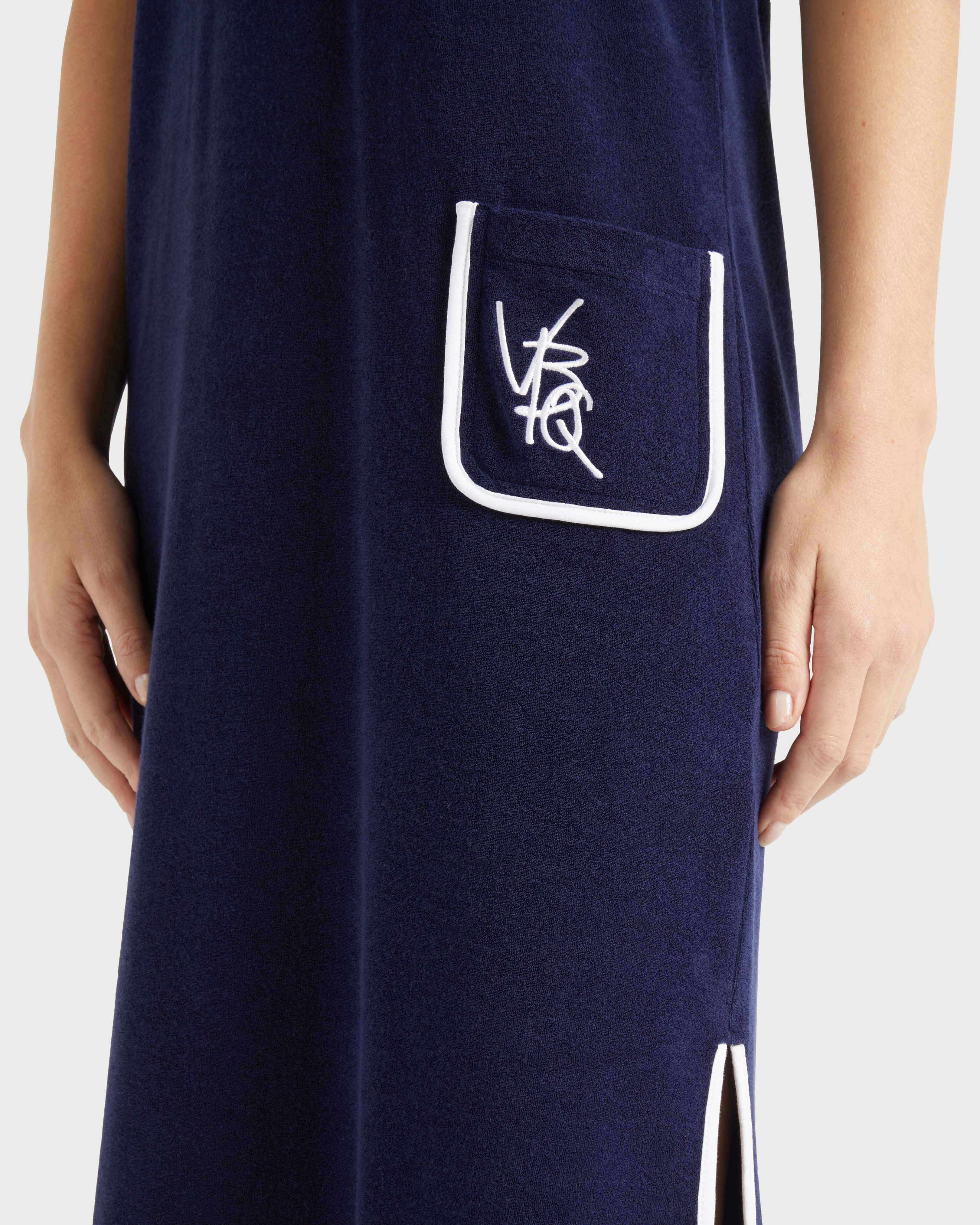 Women Long Terry Tank Dress VBQ Line NAVY supp2 view