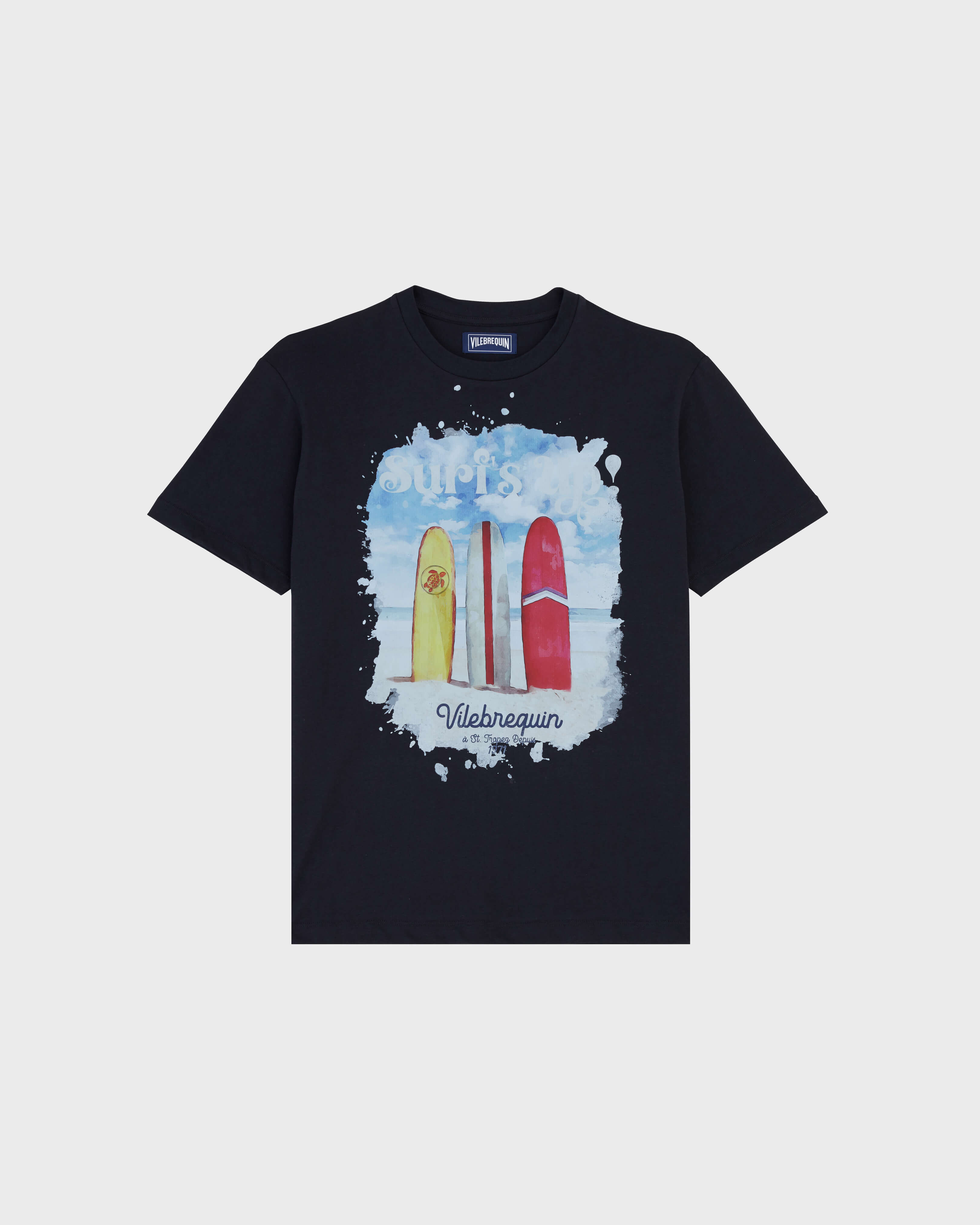 Surf's Up Baumwoll-T-Shirt für Herren MARINEBLAU front view
