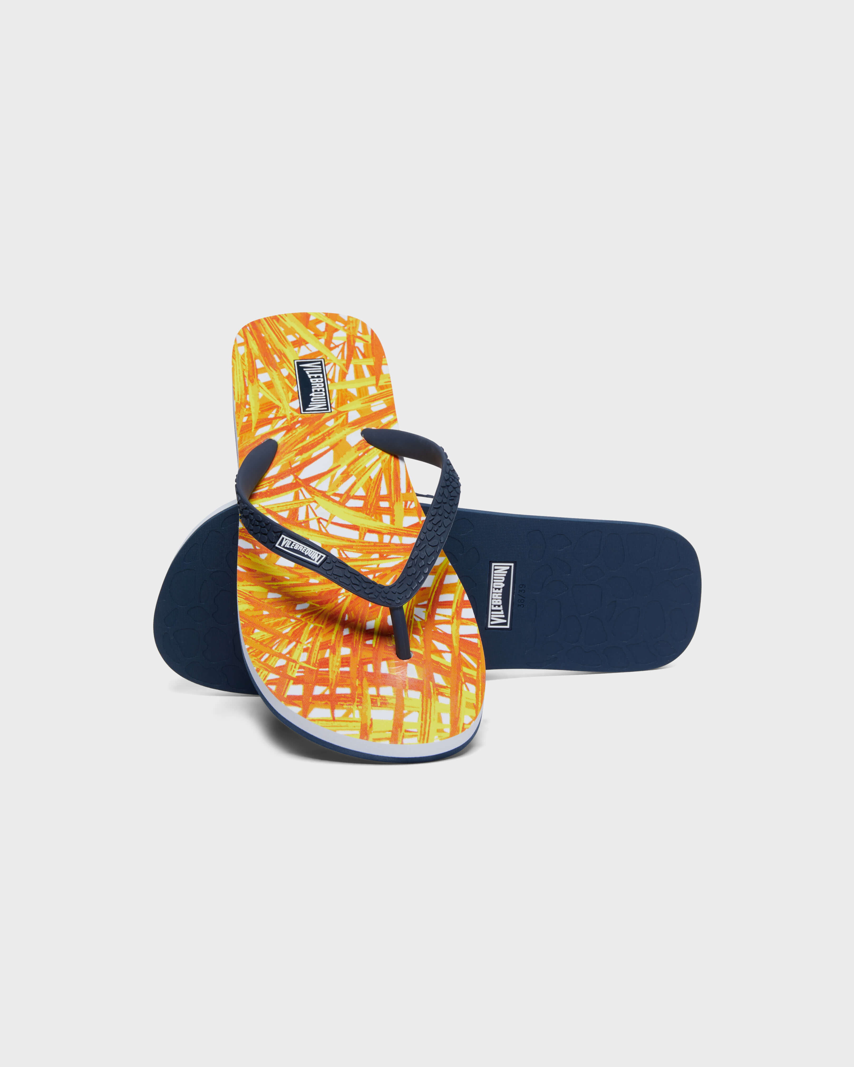 Men Beach Flip Flops Palm Leaves MANGO supp4 view
