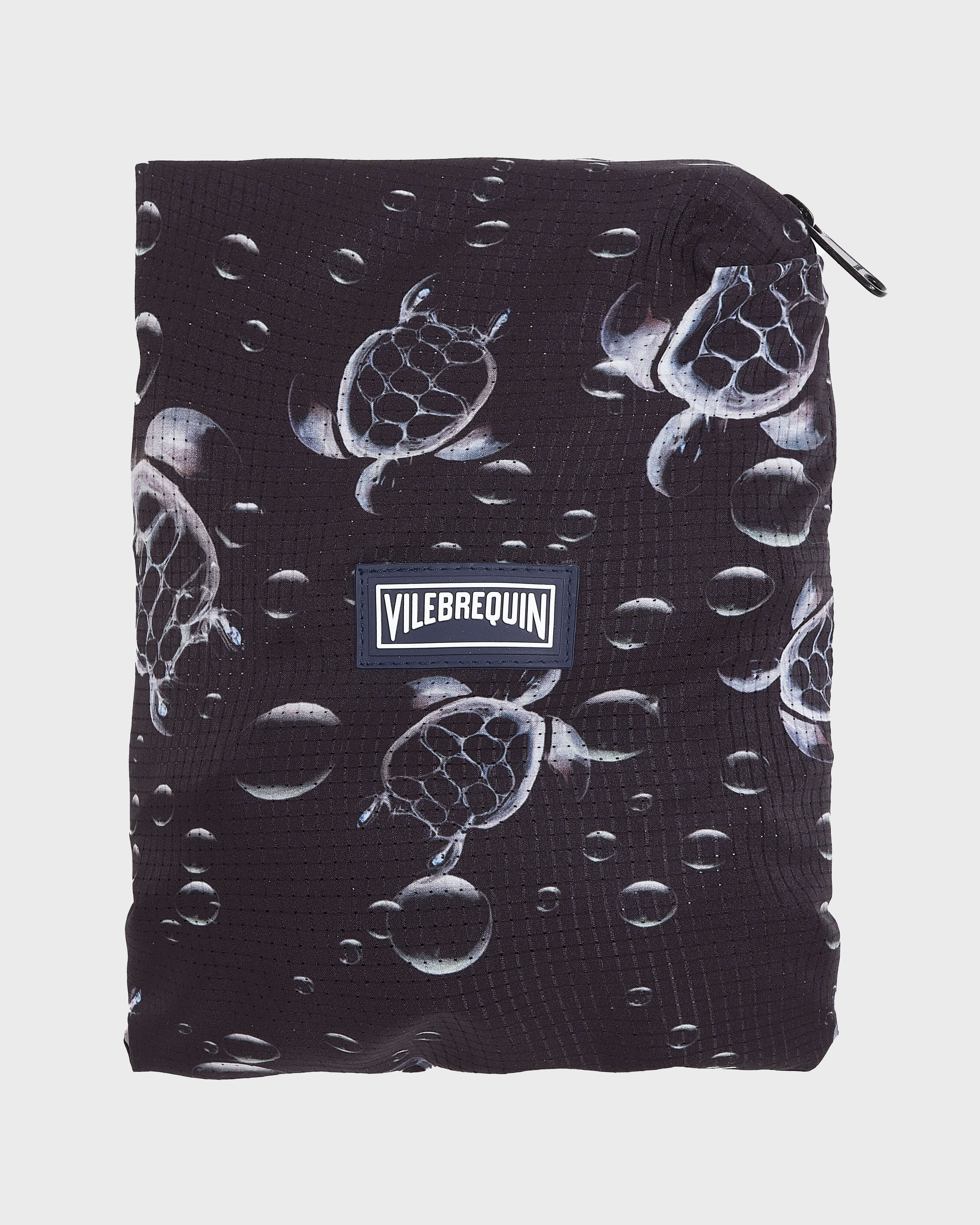 Men Micro-Perforated Ultra-light and packable Swim Trunks Bubble Turtles 3D BLACK supp3 view