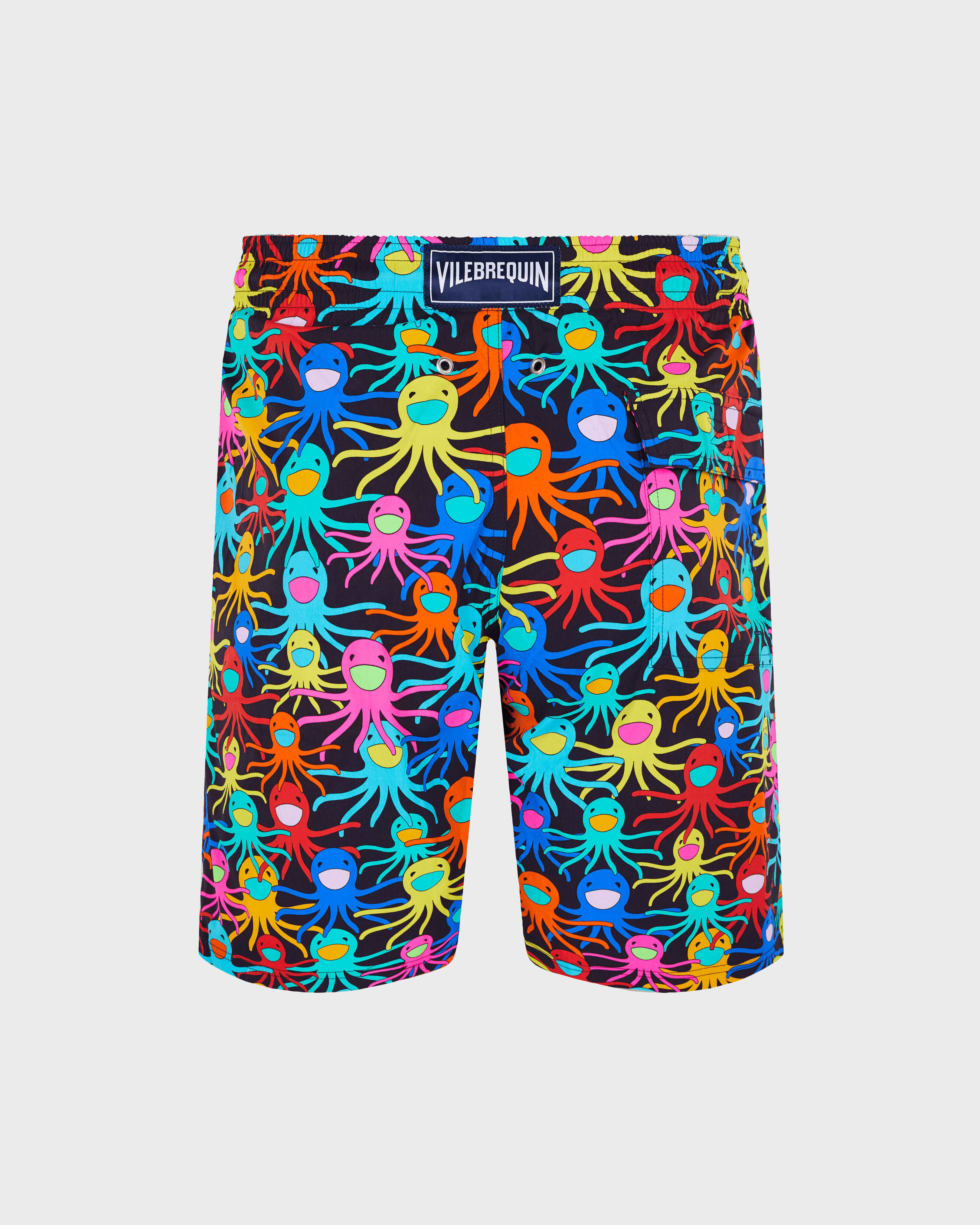 Maillot de bain stretch homme long Multicolore Medusa BLEU MARINE back view