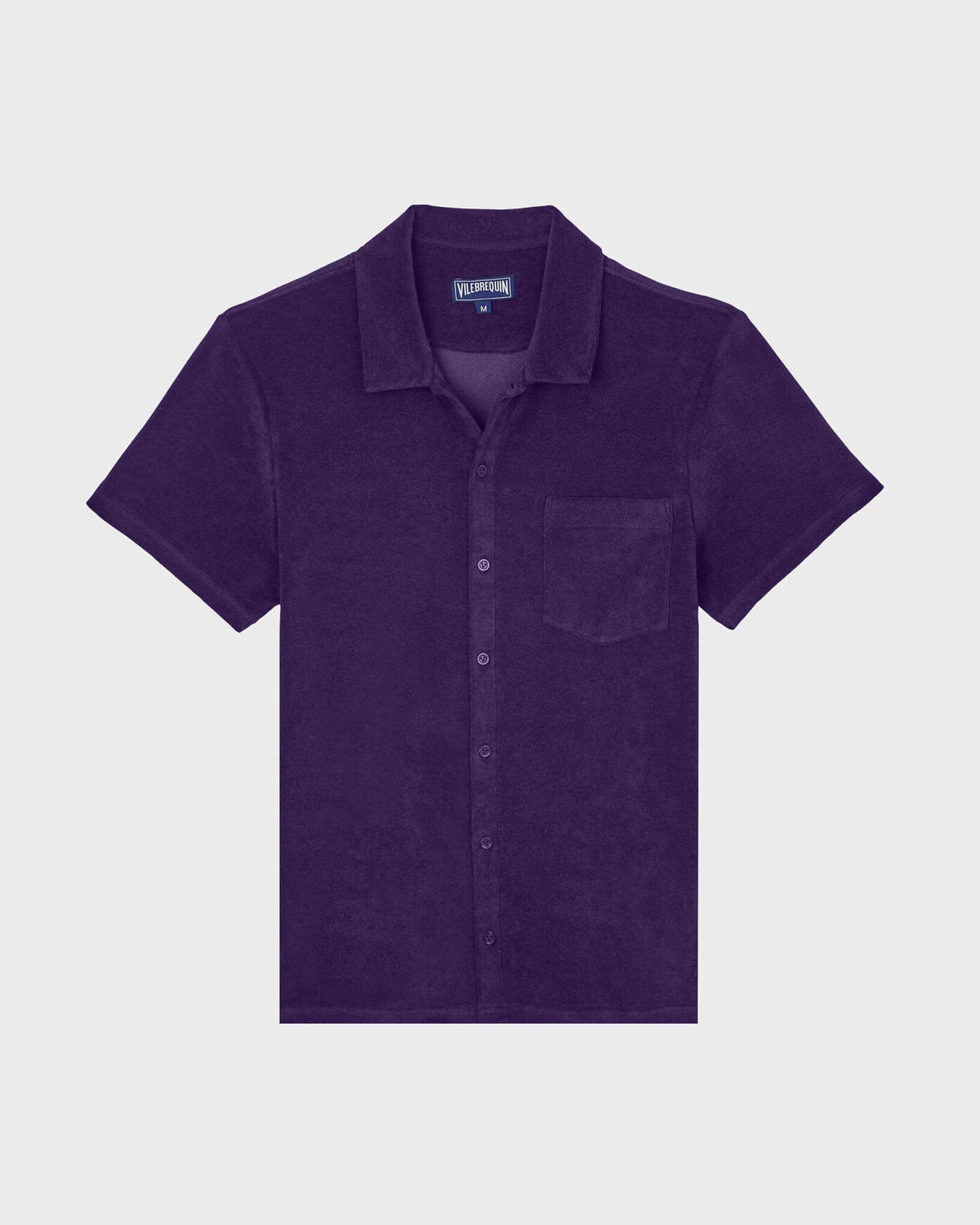 Terry Bowling Shirt Solid MIDNIGHT front view
