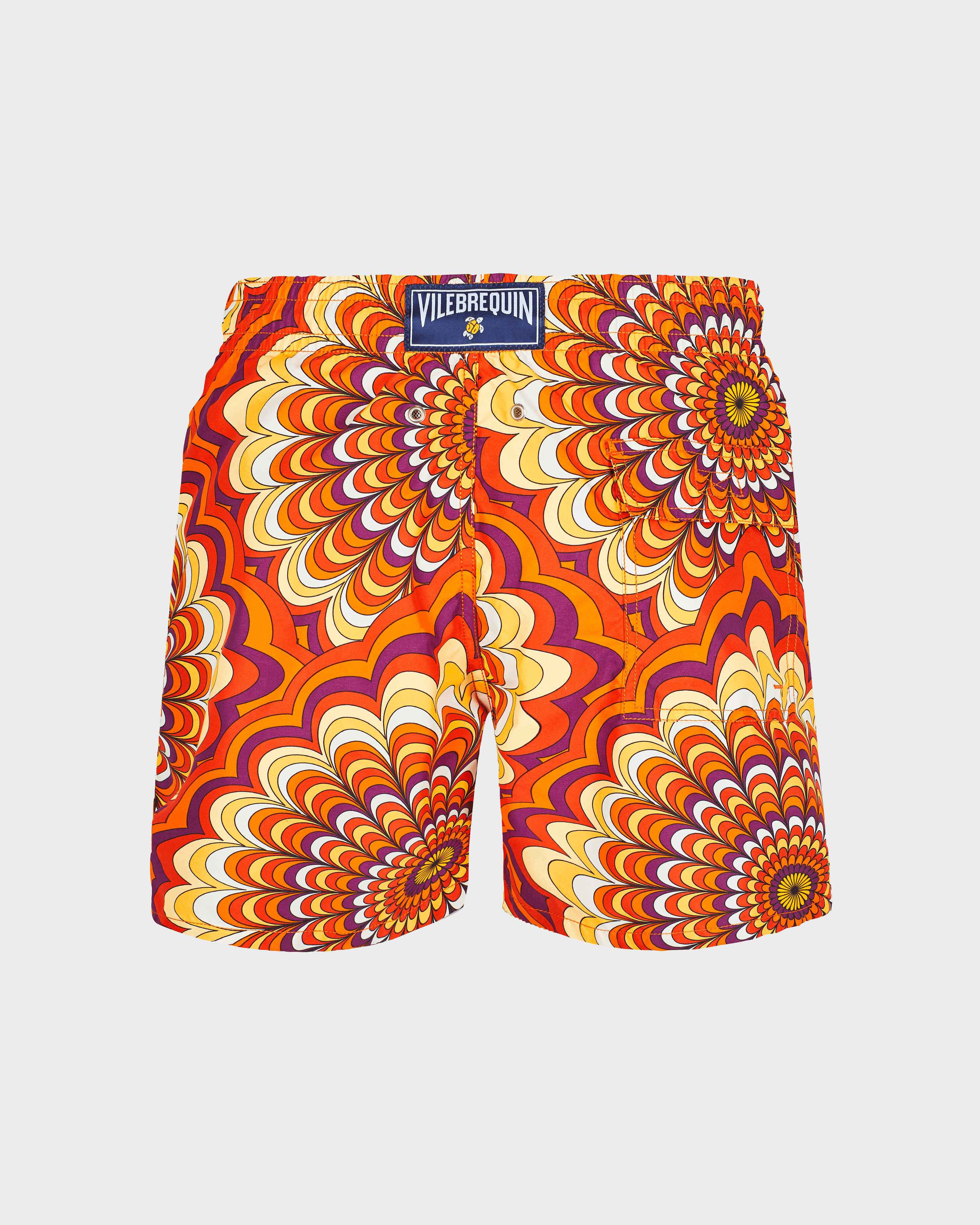 1975 Rosaces Badeshorts für Herren APRICOT back view