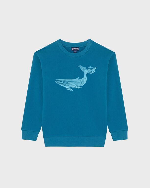 Vilebrequin – Whales Sweatshirt Mit Rundhalsausschnitt Für Kinder – Sweatshirt – Garibou – Blau – Größe 14