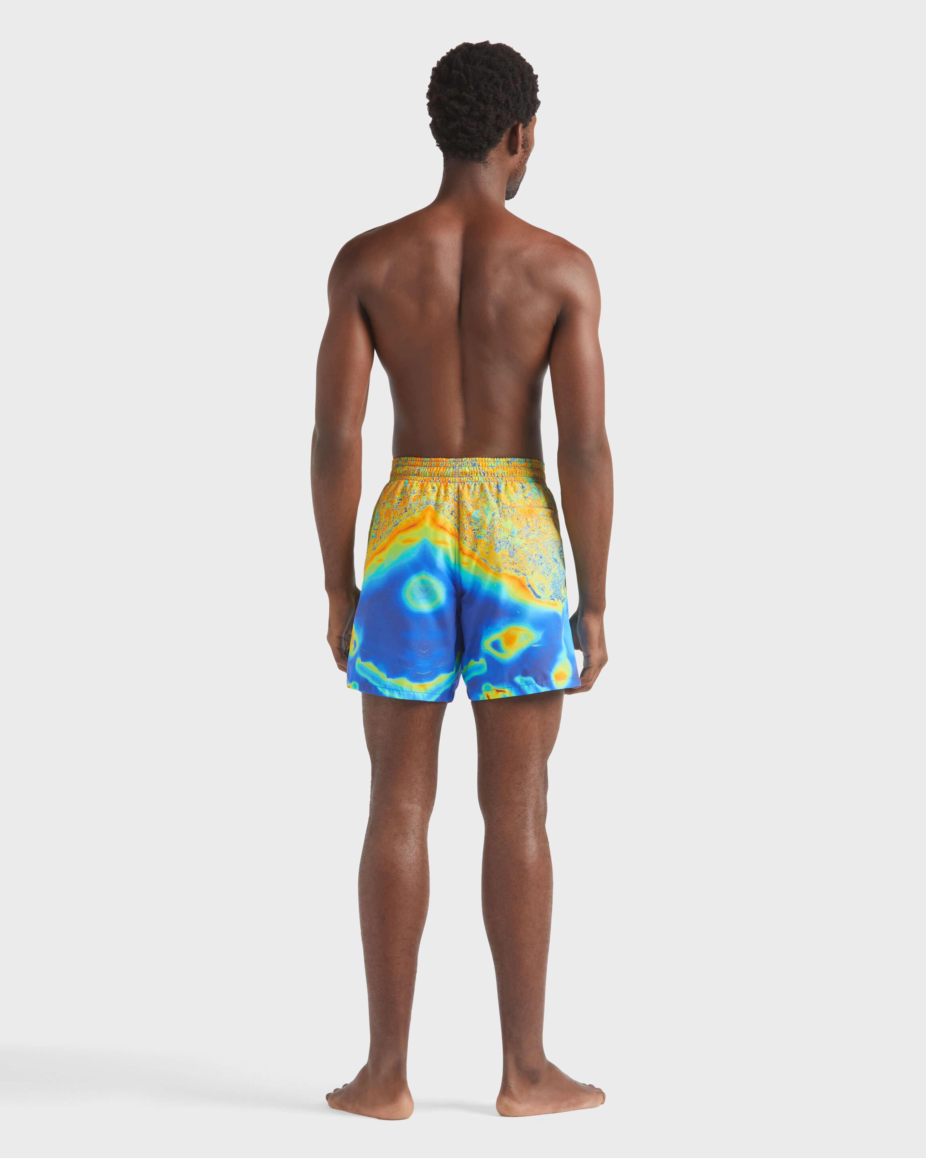 Men Swim Shorts Bathymétrie Des Oceans PALACE backworn view