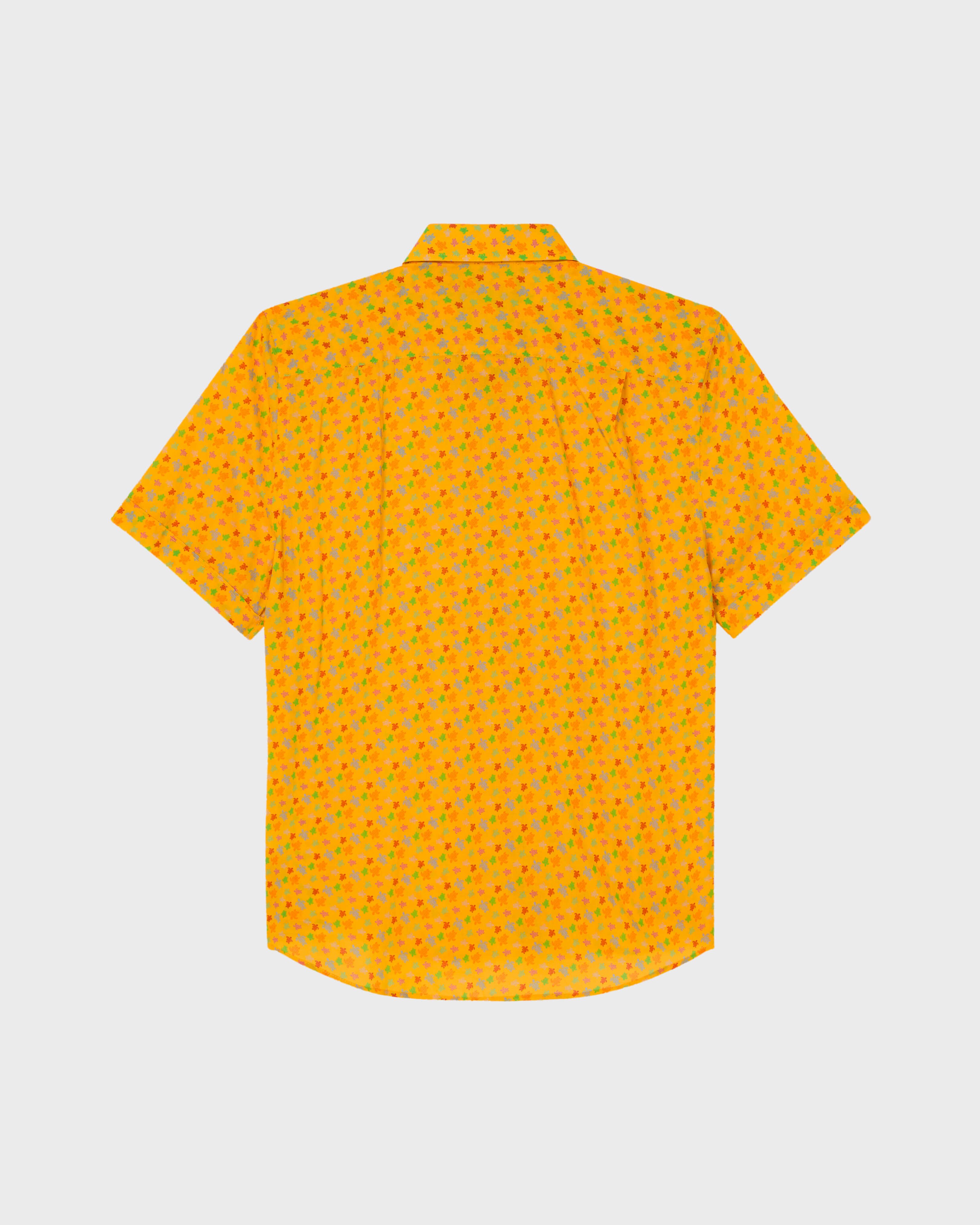 Camisa de gasa de algodón con estampado Micro Ronde Des Tortues para hombre MAIZ back view