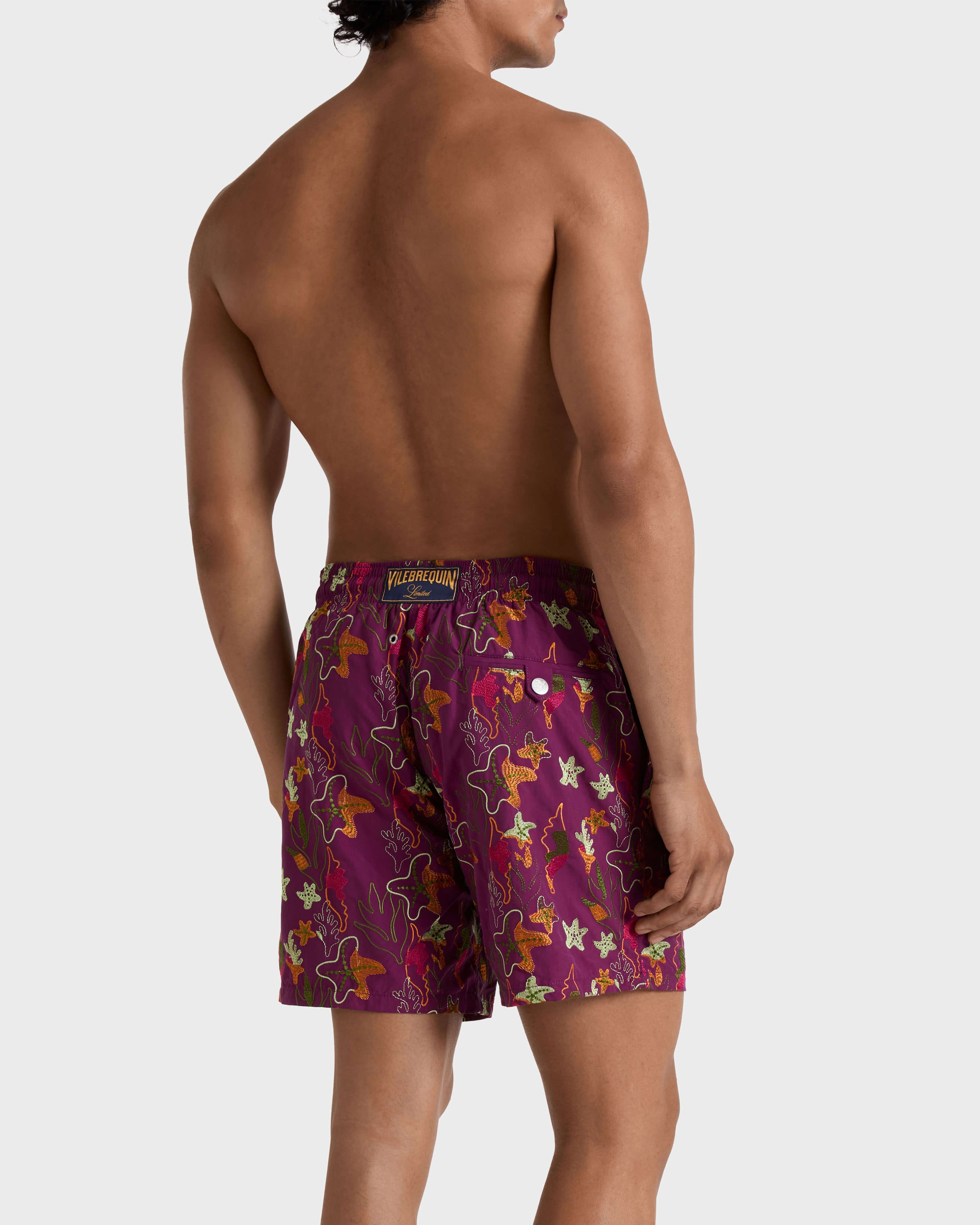 Maillot de bain brodé Seaweed - Édition limitée KERALA backworn view
