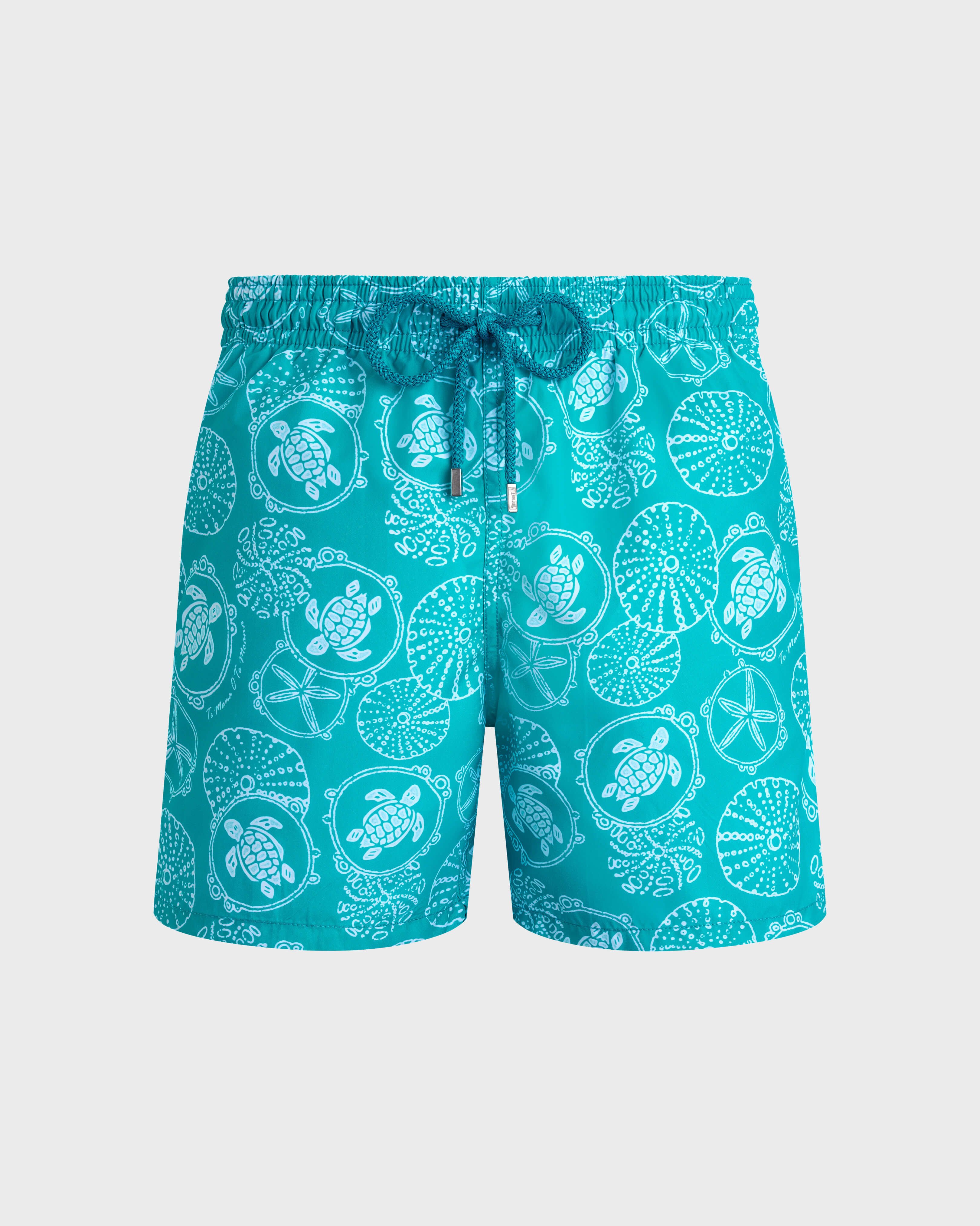 Men Swim trunks Oursins Bicolores DISCO GREEN front view