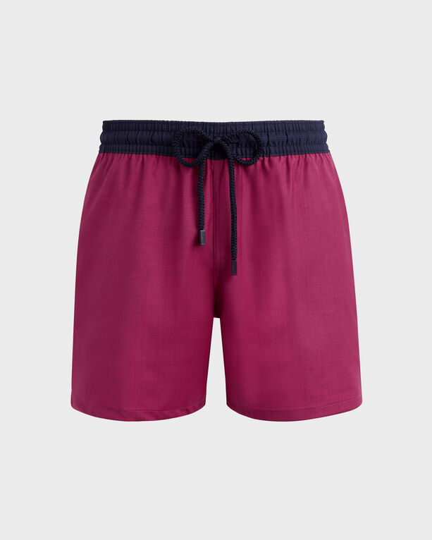 Vilebrequin - Men Ultrafine Wool Swim Shorts Super 120's - Swimwear - Magnus - Red - Size XXXL