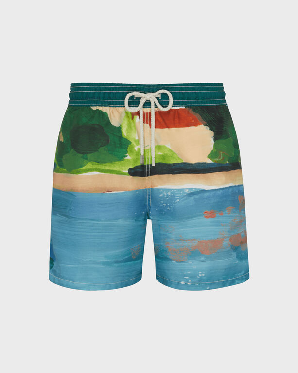 Vilebrequin – 360 Landscape Badeshorts Für Herren – Vilebrequin X Highsnobiety – Bademode – Moorea – Blau – Größe XXXL