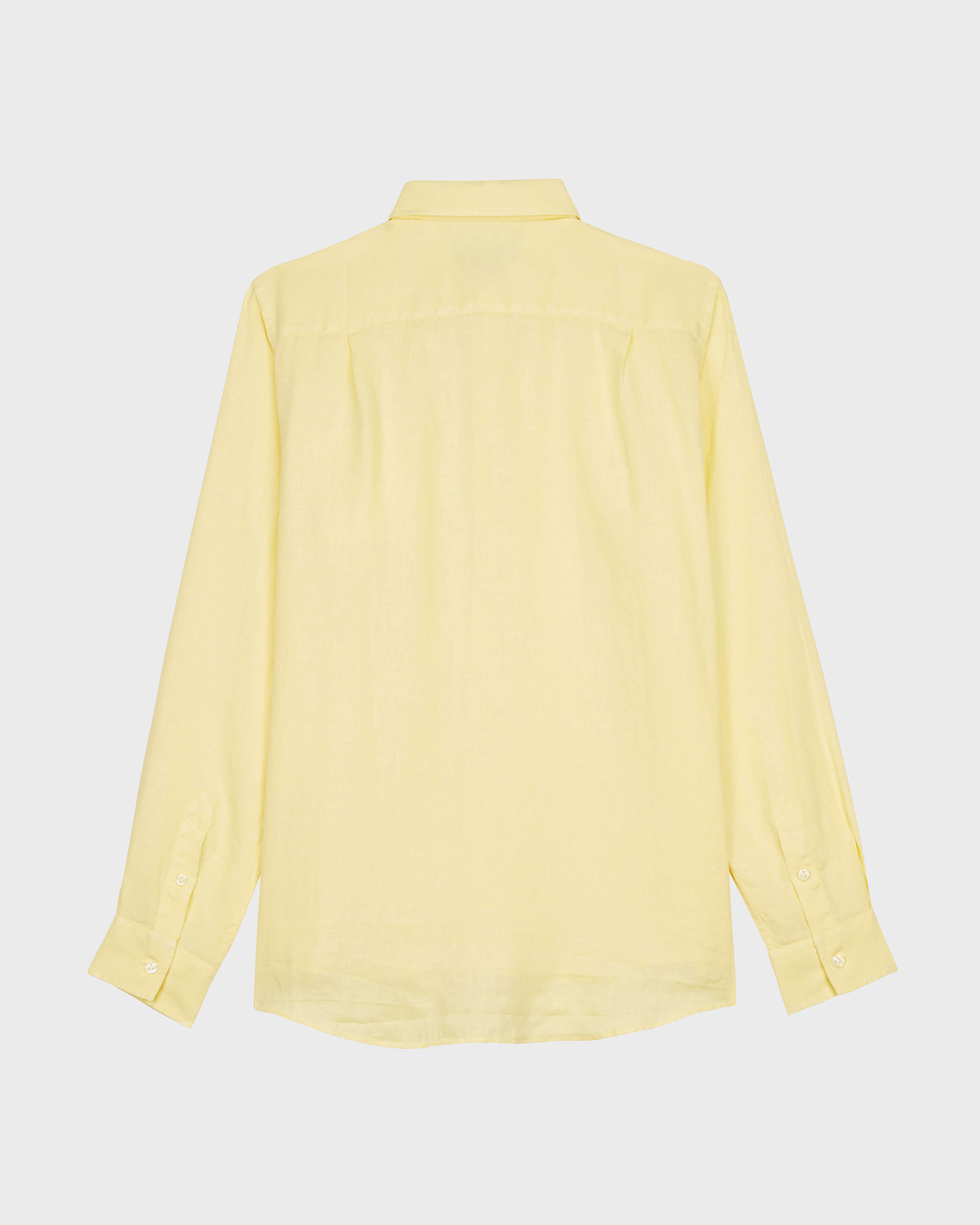 Camicia uomo in lino tinta unita POPCORN back view