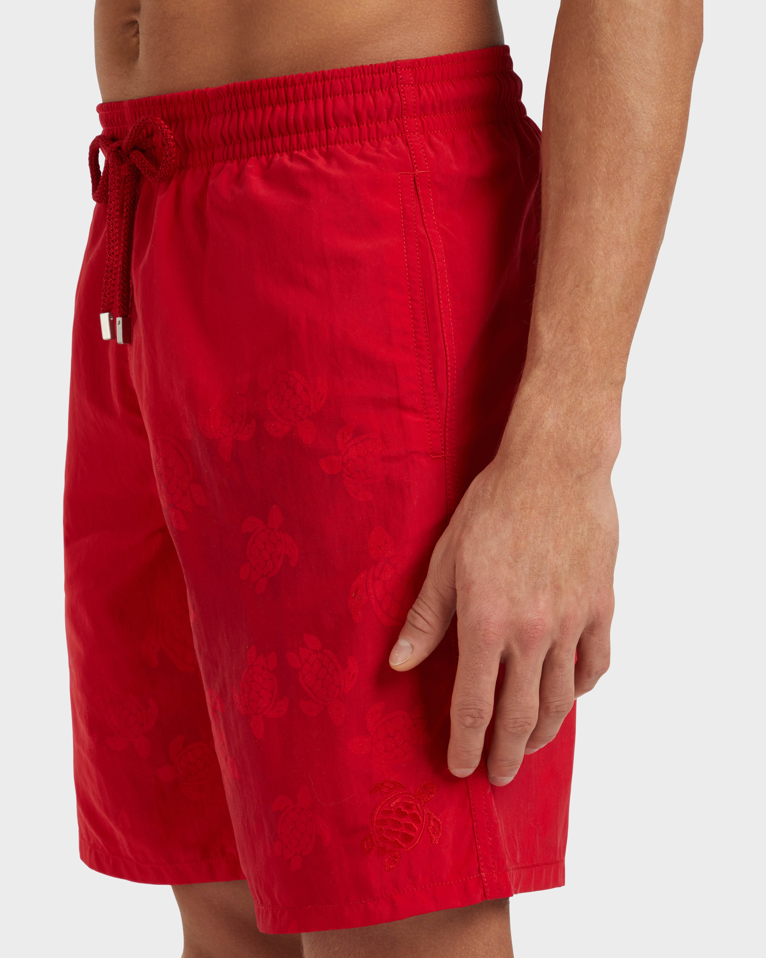 Men Long Swim Shorts Water-reactive Ronde des Tortues LIPSTICK supp2 view