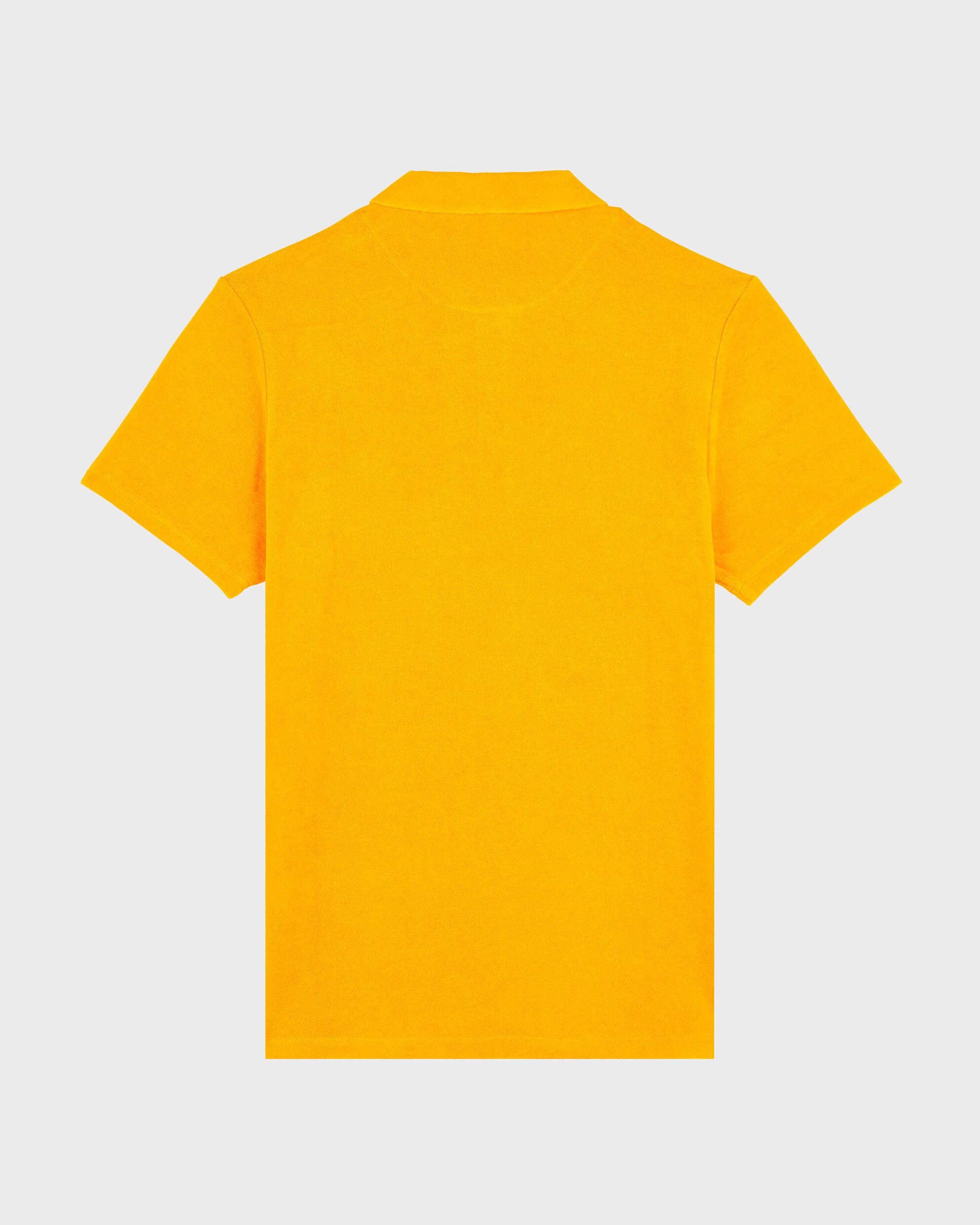 Men Terry Polo Shirt Solid MANGO back view
