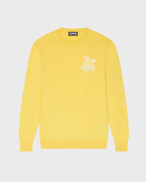 Vilebrequin - Men Cotton Sweater Turtle - Pullover - Rayol - Yellow - Size XXL