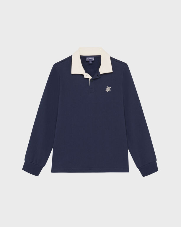 Vilebrequin - Zweifarbiges Polohemd Mit Langen Ärmeln Für Jungen - Polohemd - Gurby - Blau - Größe 12 Vilebrequin - Zweifarbiges Polohemd Mit Langen Ärmeln Für Jungen - Polohemd - Gurby - Blau - Größe 12