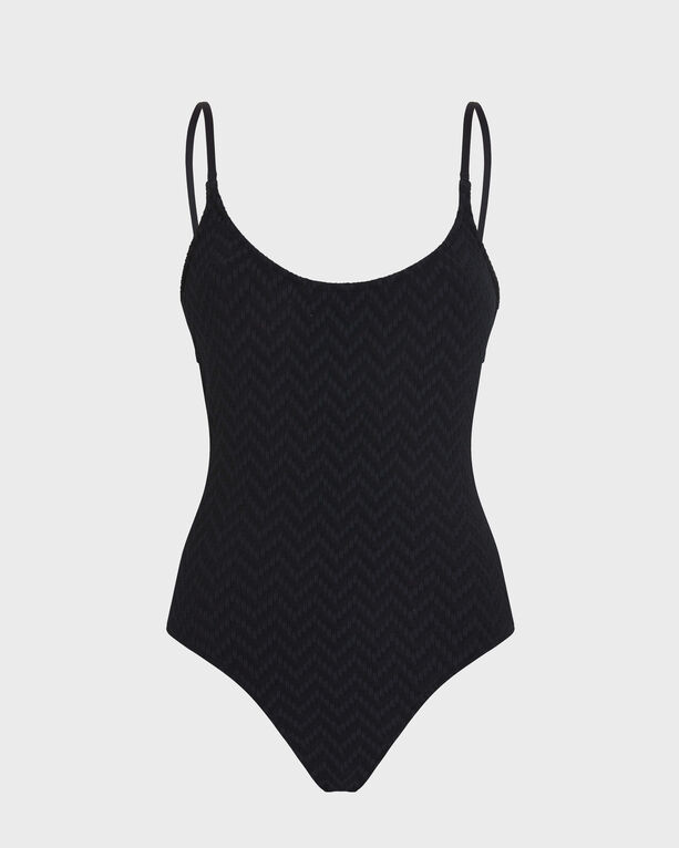 Vilebrequin - Women One-piece Swimsuit Jacquard Chevron - Swimwear - Lamia - Black - Size M